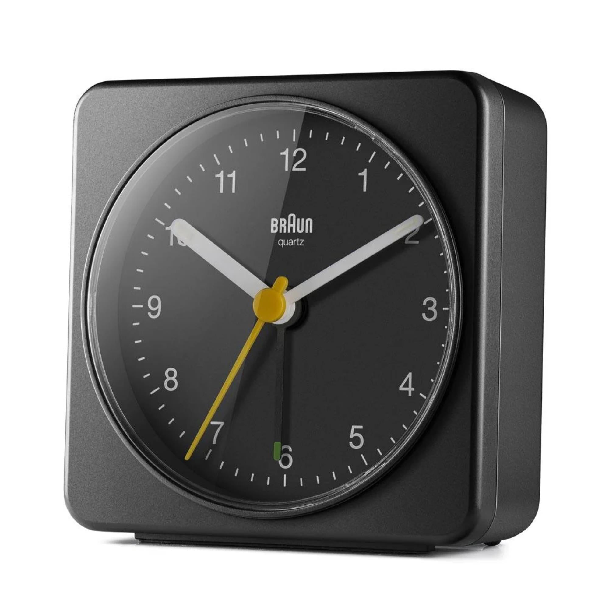Braun Classic Quartz Black Dial Alarm Clock BC03B