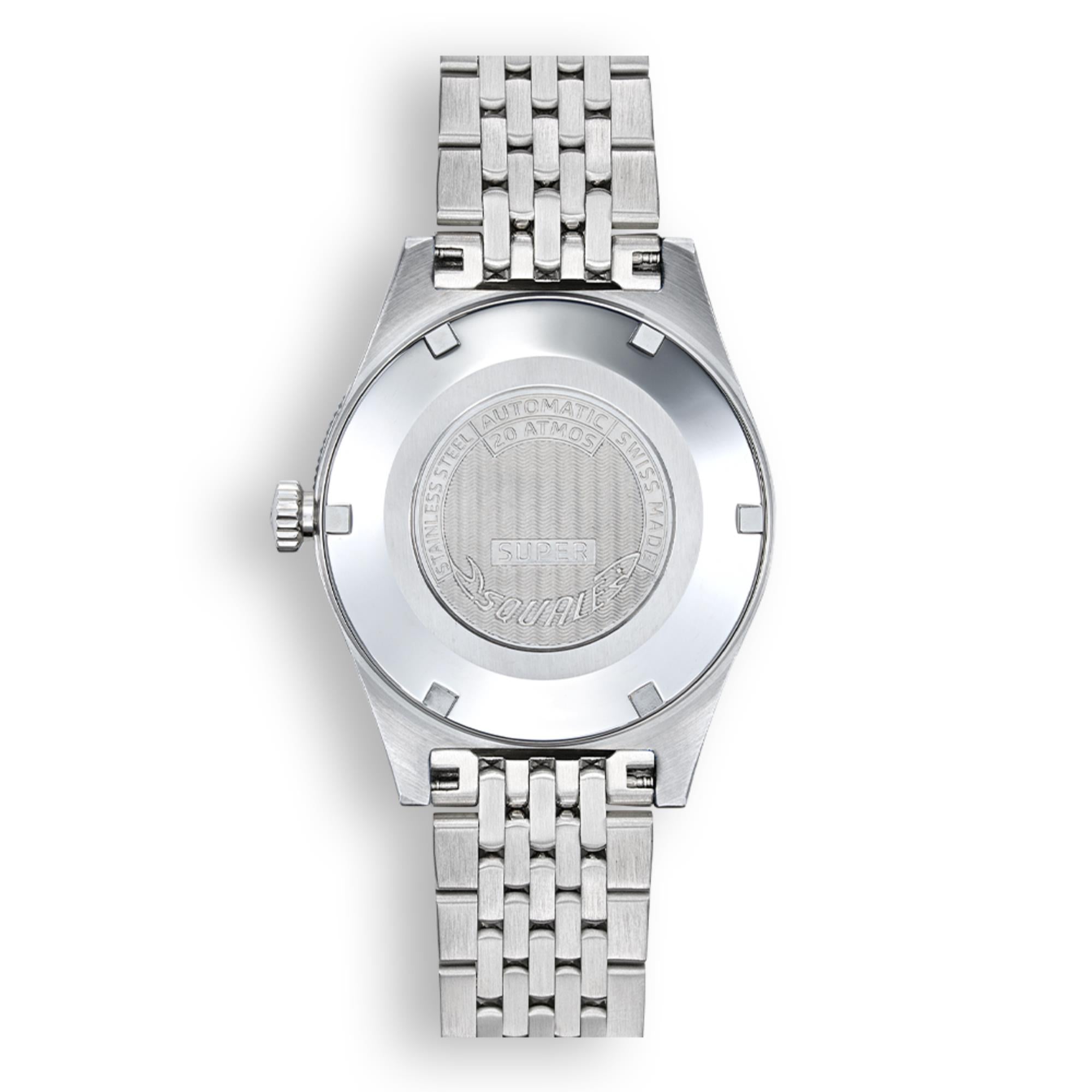 Squale Super-Squale Sunray Automatic Brown Dial Steel Strap Men's Watch SUPERSSBW.AC