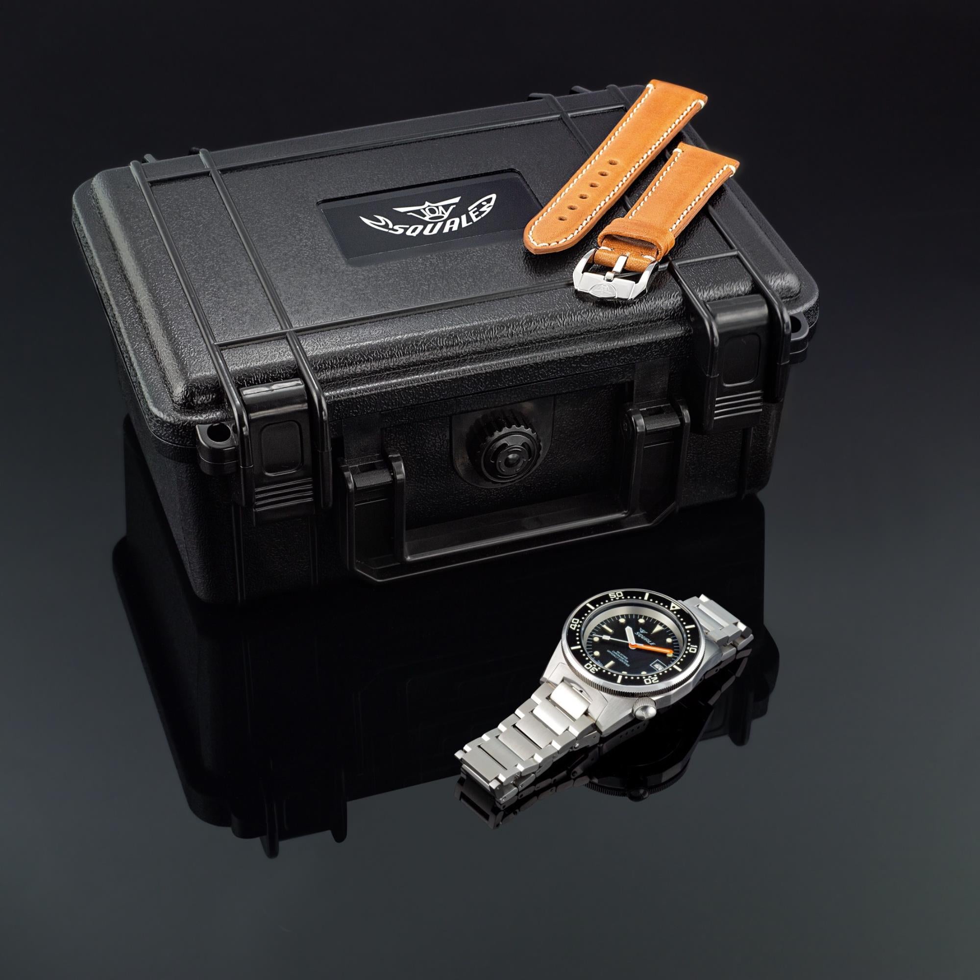 Squale 1521 Classic COSC Automatic Black Dial Steel Strap Men's Watch 1521COSCL.SQ20B