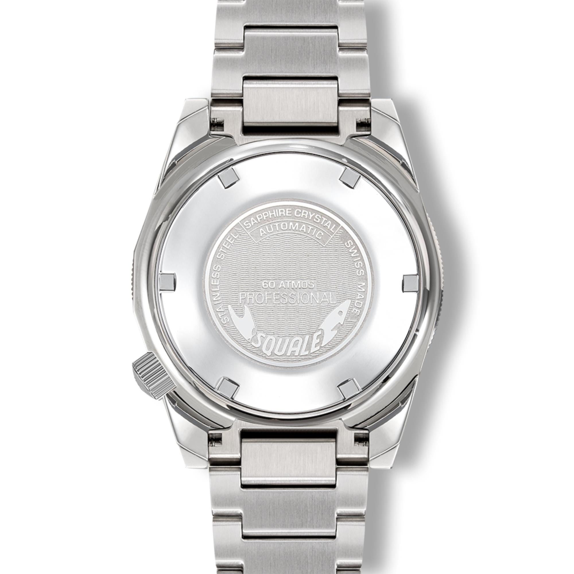Squale Matic Automatic Grey Dial Steel Strap Men's Watch MATICXSA.SQ22L