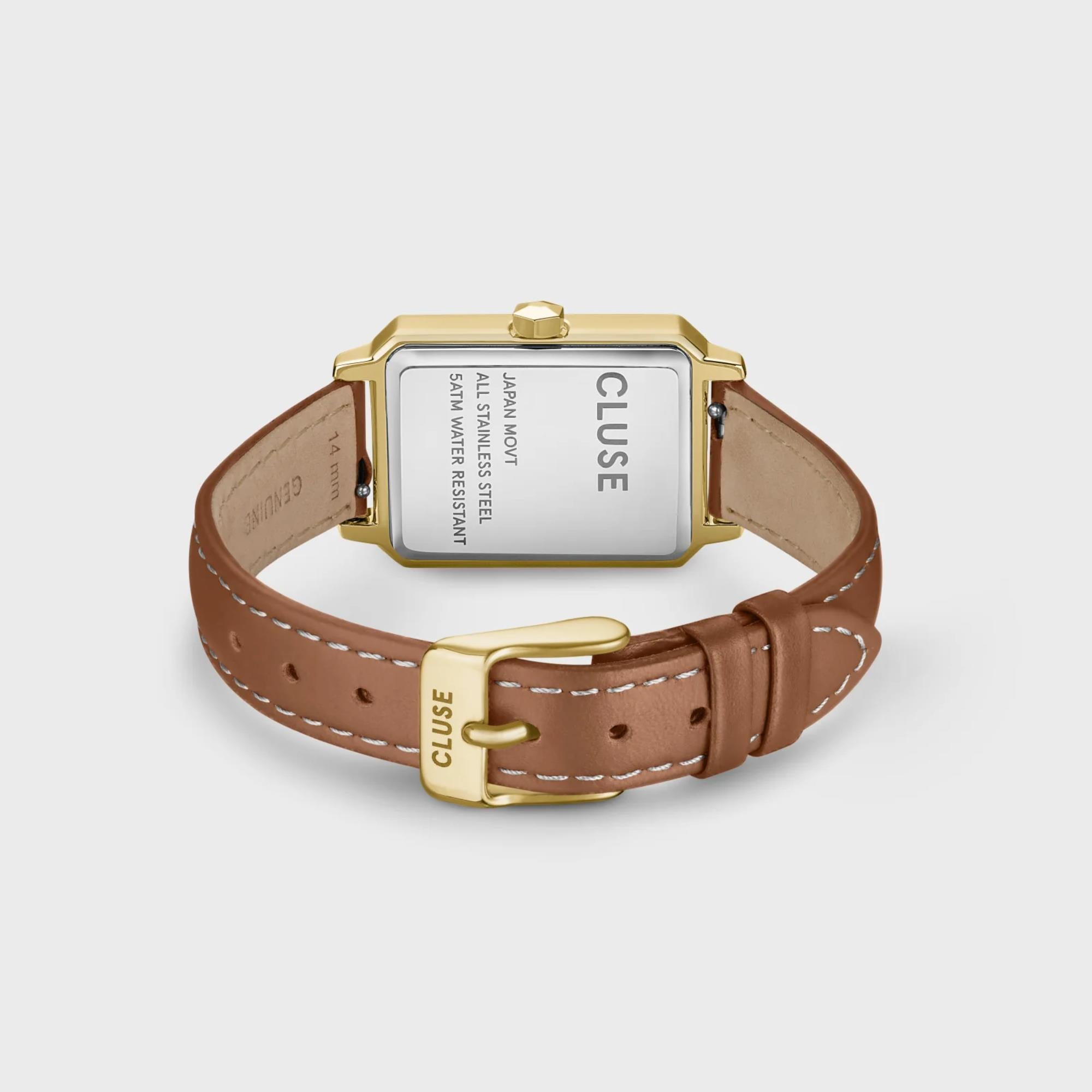 CLUSE Fluette Quartz White Dial Leather Strap Women's Watch CW11515