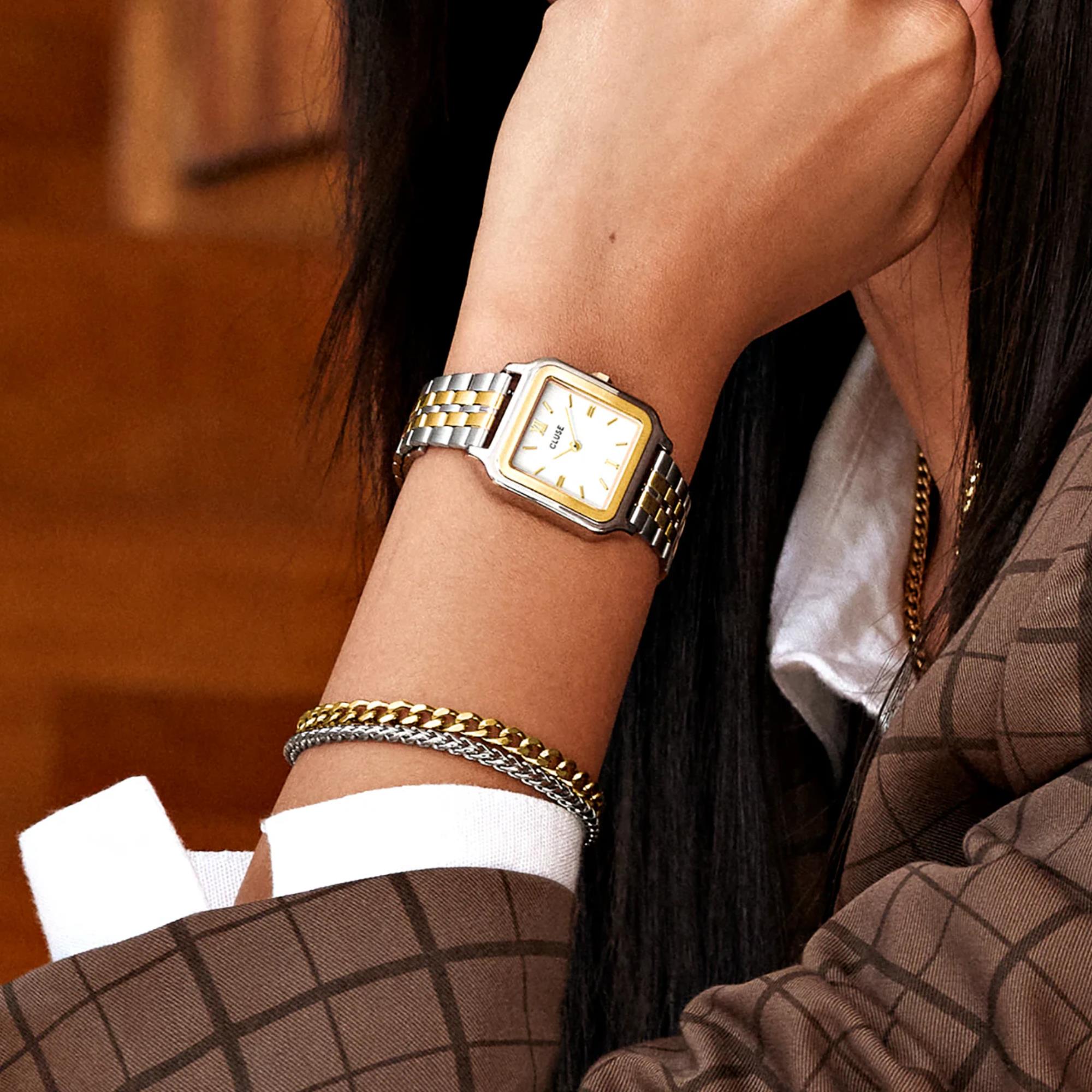 CLUSE Gracieuse Quartz White Dial Steel Strap Women's Watch CW11901