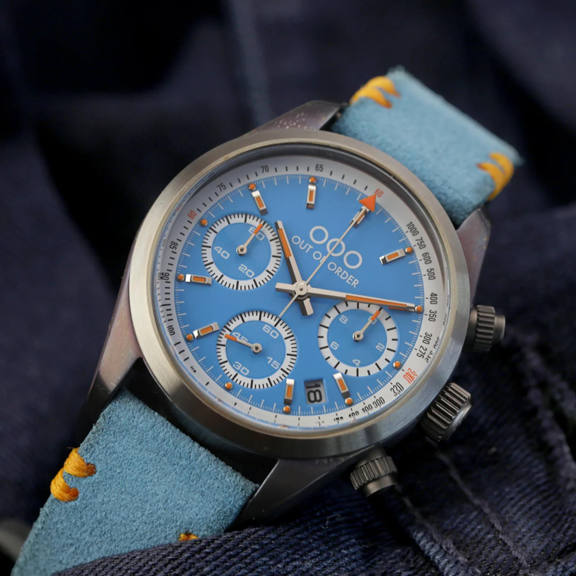 Out of Order Sporty Cronografo Quartz Blue Dial Steel Strap Men's Watch OOO.001-23.AZ.AZ