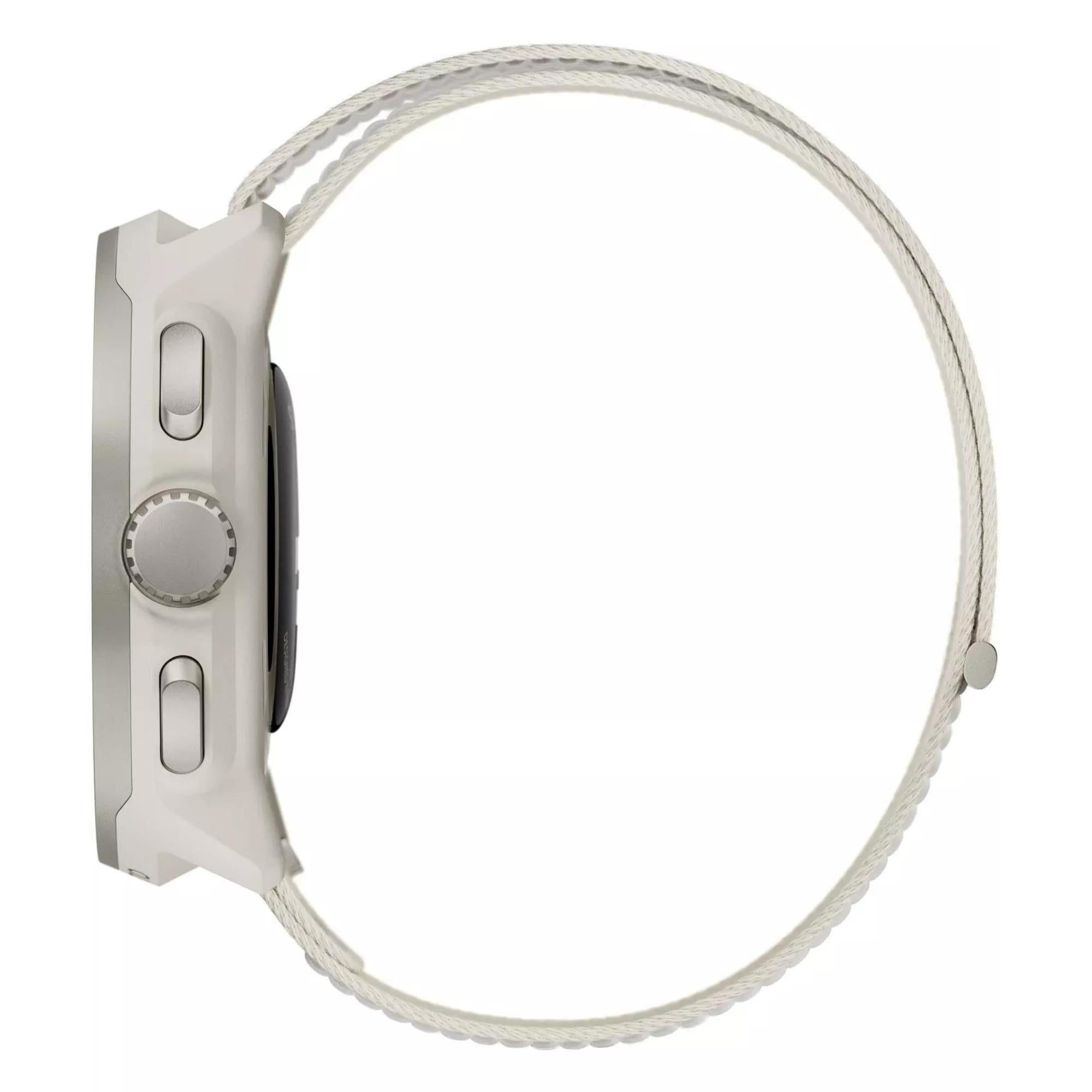 Suunto Run Frost Gray AMOLED Digital Textile Strap Unisex Smart Fitness Watch SS051110000