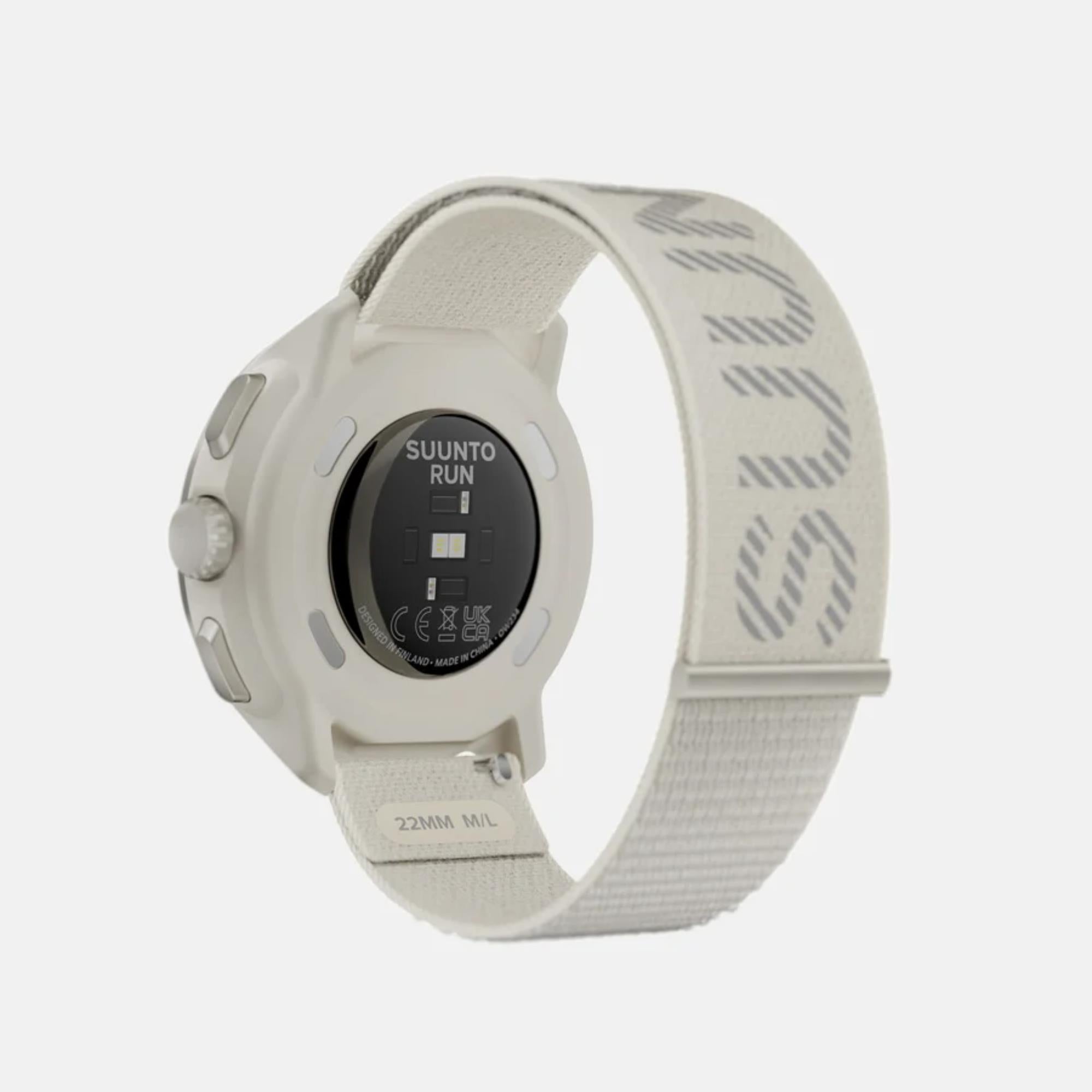 Suunto Run Frost Gray AMOLED Digital Textile Strap Unisex Smart Fitness Watch SS051110000