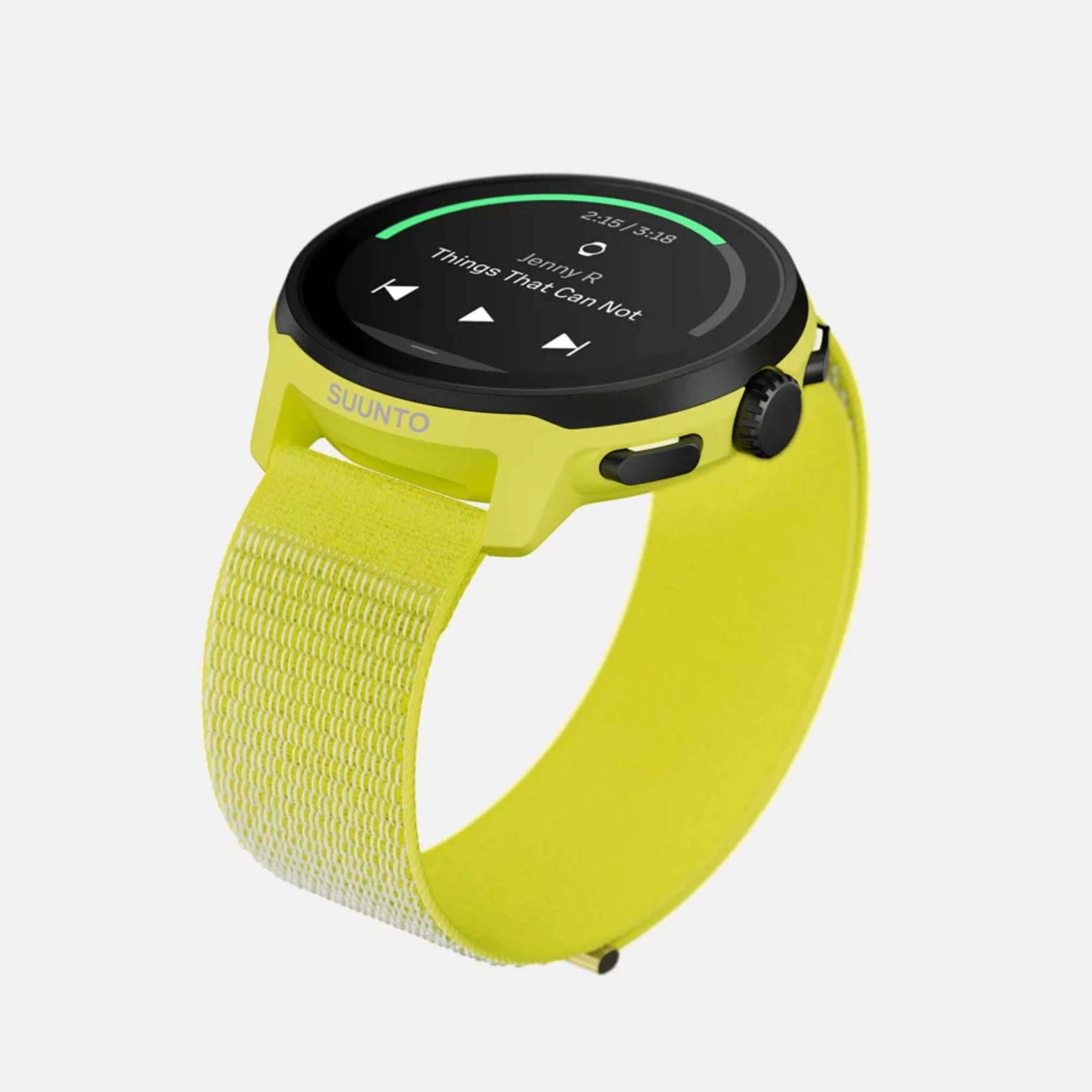 Suunto Run Lime AMOLED Digital Textile Strap Unisex Smart Fitness Watch SS051111000