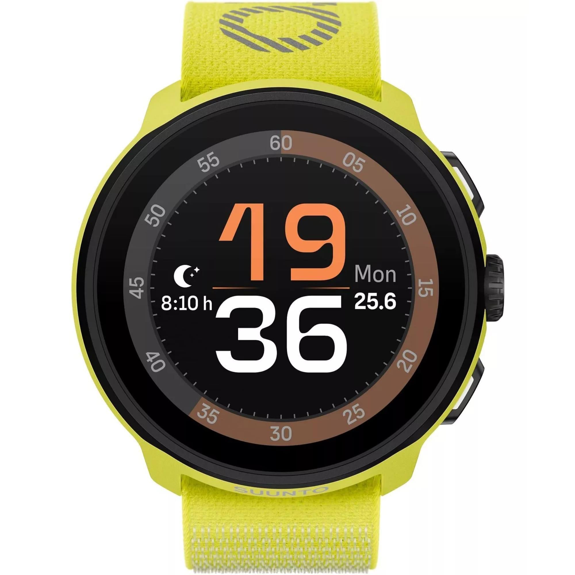 Suunto Run Lime AMOLED Digital Textile Strap Unisex Smart Fitness Watch SS051111000