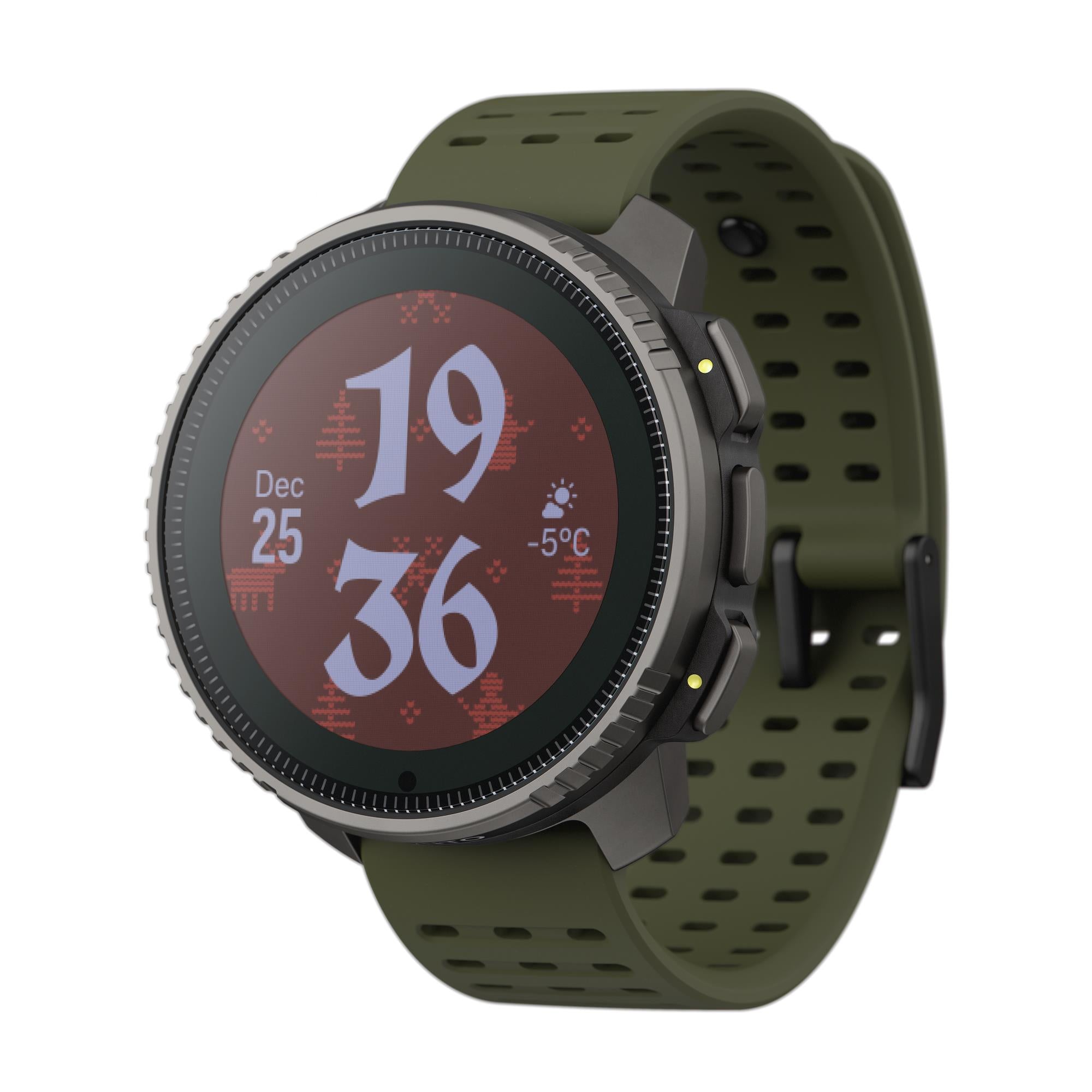 Suunto Vertical Titanium Solar Forest Digital Silicone Strap Unisex Smart Watch SS050859000
