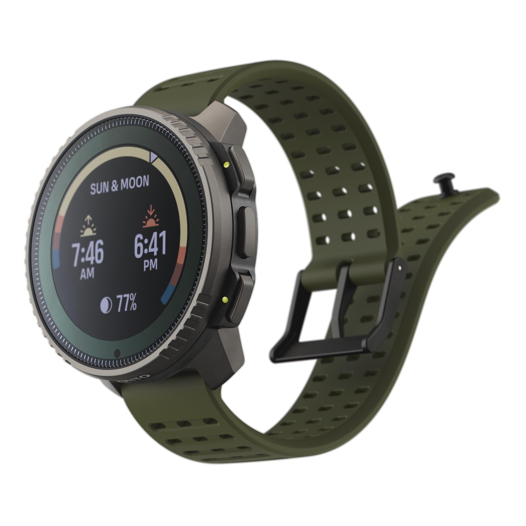 Suunto Vertical Titanium Solar Forest Digital Silicone Strap Unisex Smart Watch SS050859000