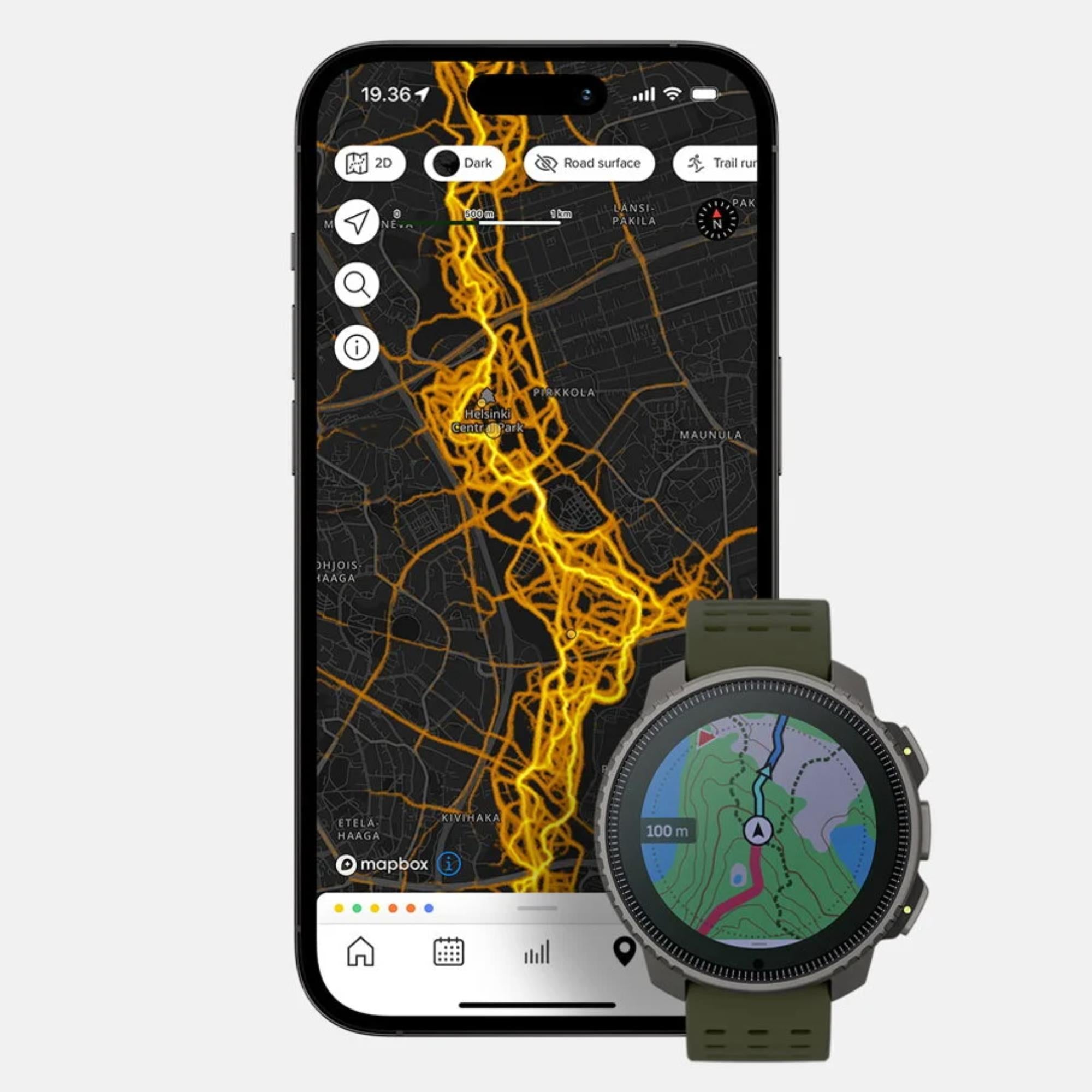 Suunto Vertical Titanium Solar Forest Digital Silicone Strap Unisex Smart Watch SS050859000