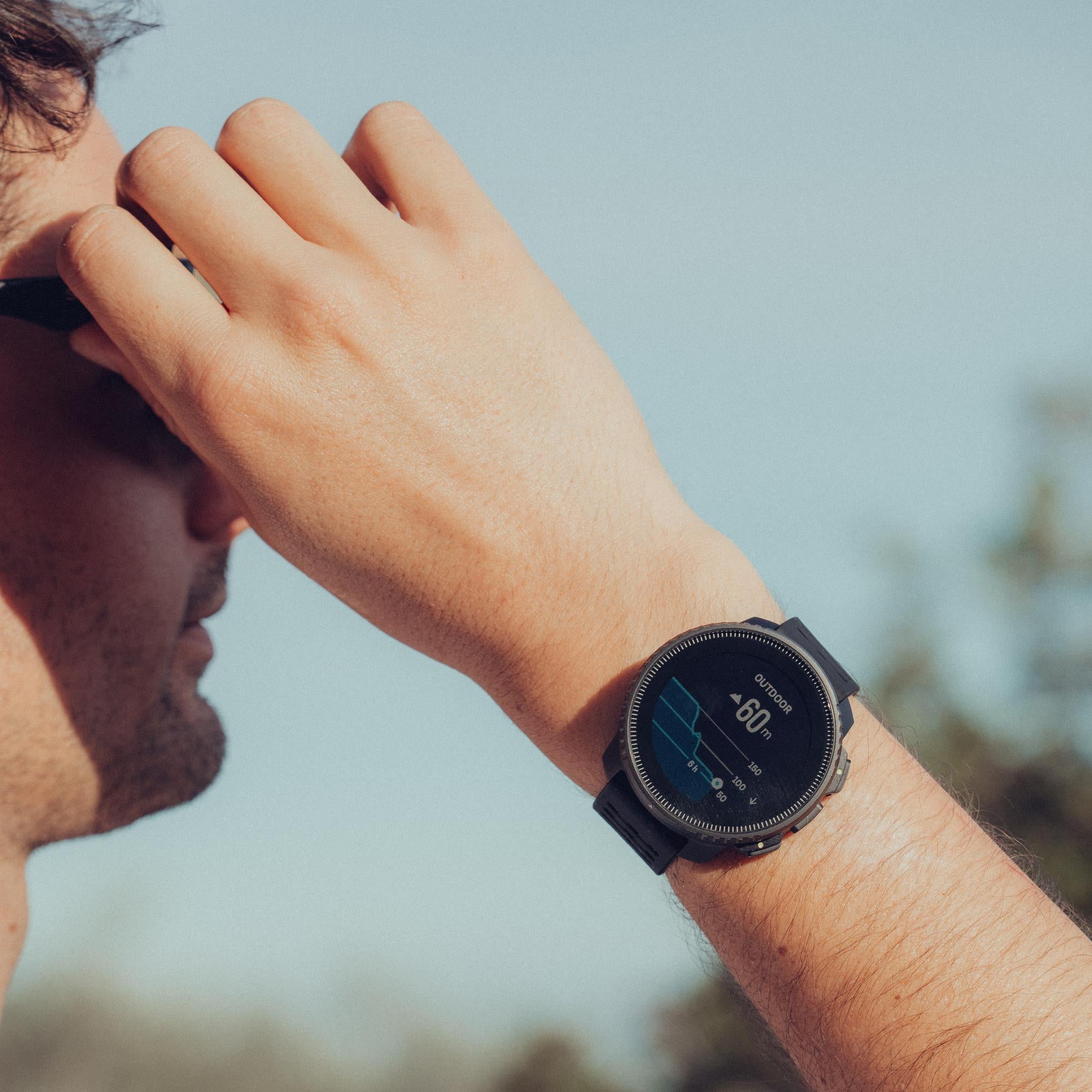 Suunto Vertical Solar All Black Digital Silicone Strap Unisex Smart Watch SS050978000