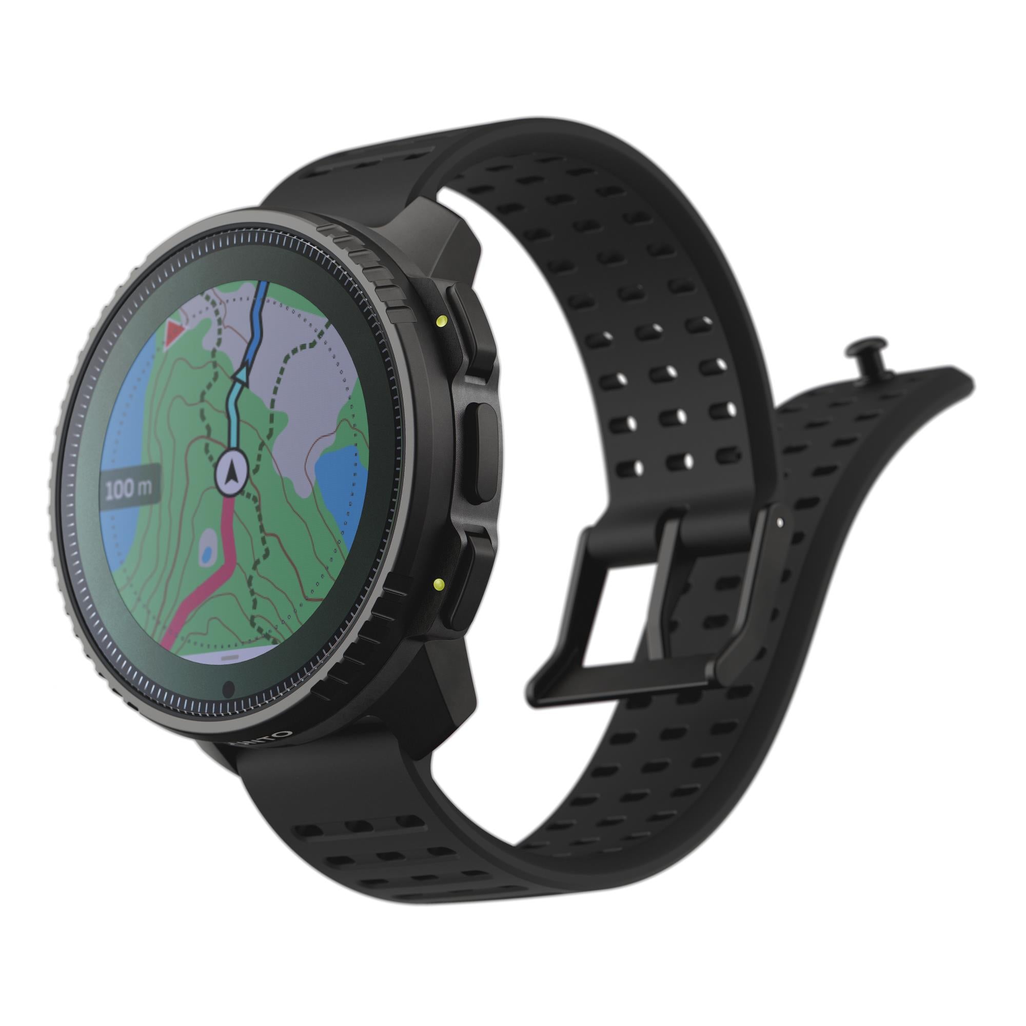 Suunto Vertical Solar All Black Digital Silicone Strap Unisex Smart Watch SS050978000
