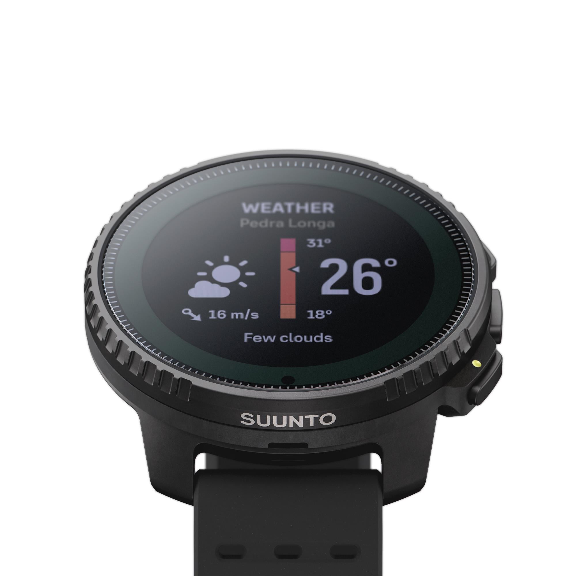 Suunto Vertical Solar All Black Digital Silicone Strap Unisex Smart Watch SS050978000