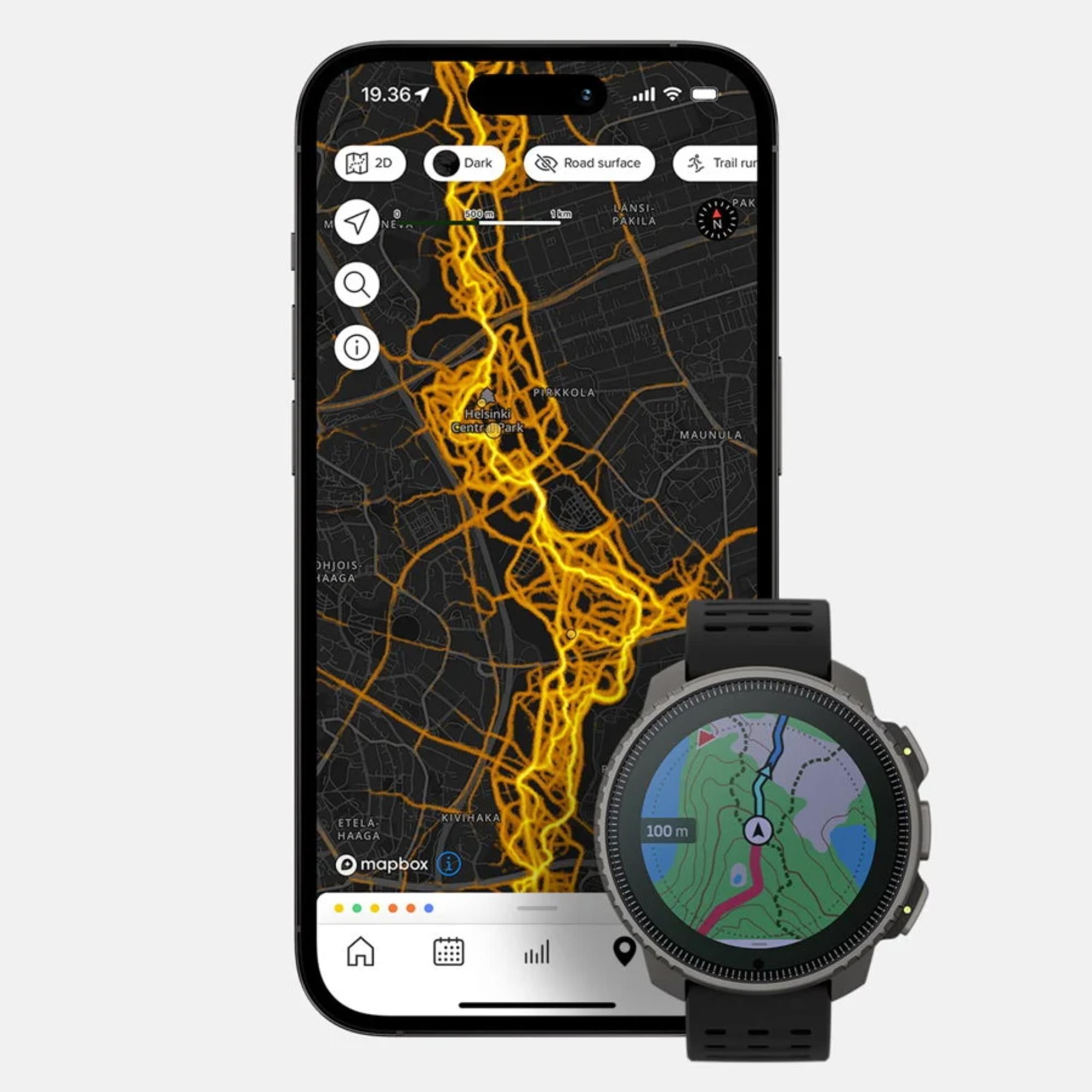 Suunto Vertical Solar All Black Digital Silicone Strap Unisex Smart Watch SS050978000
