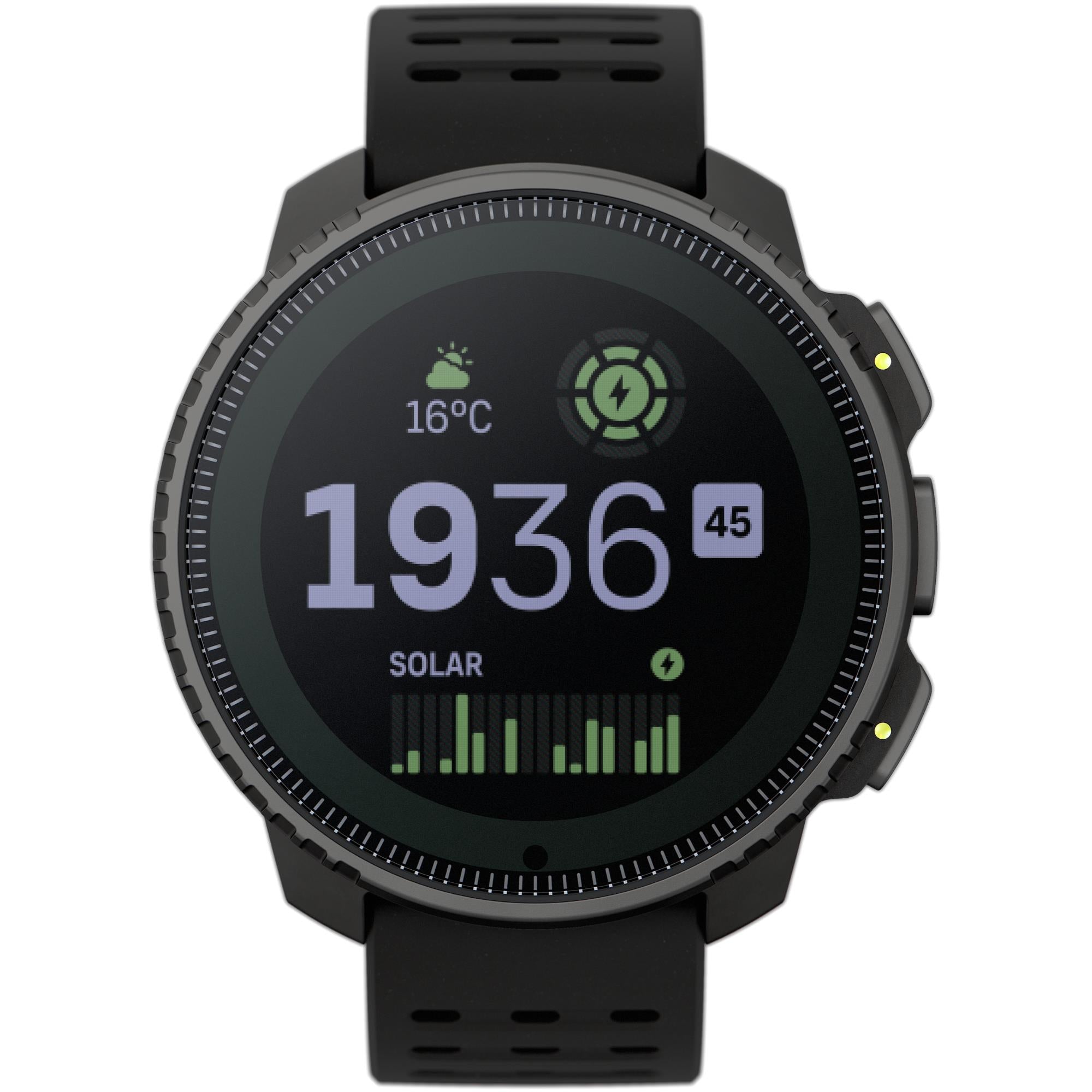 Suunto Vertical Solar All Black Digital Silicone Strap Unisex Smart Watch SS050978000