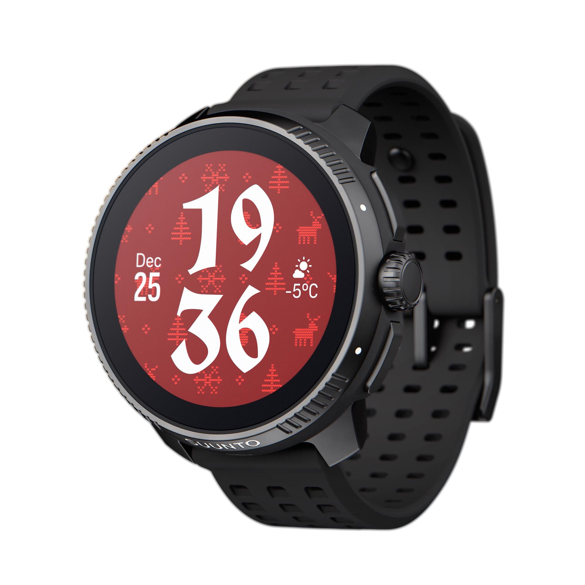 Suunto Race All Black Digital Silicone Strap Unisex Smart Watch SS050929000