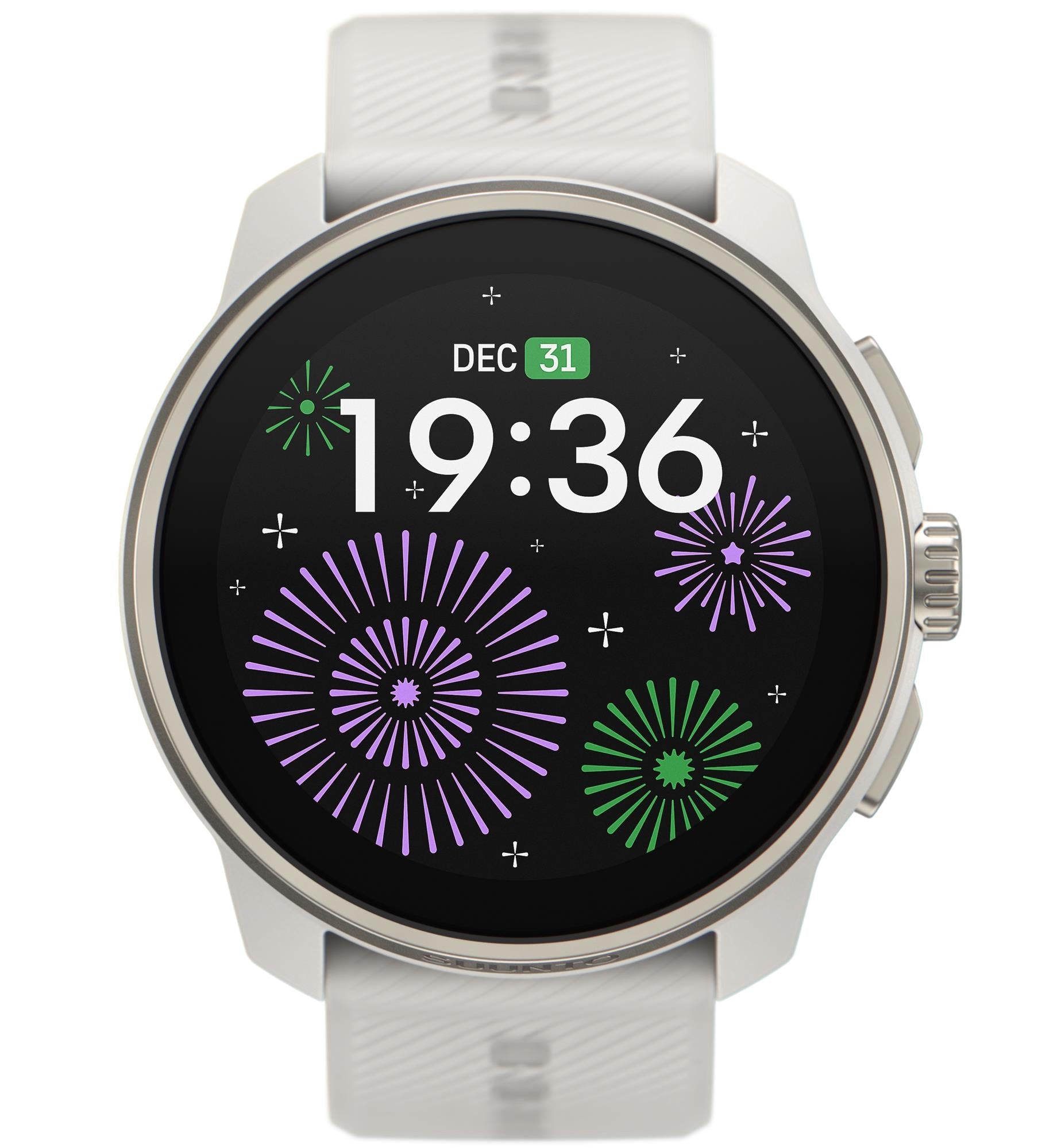 Suunto Race S Powder Gray AMOLED Digital Silicone Strap Unisex Smart Fitness Watch SS051017000