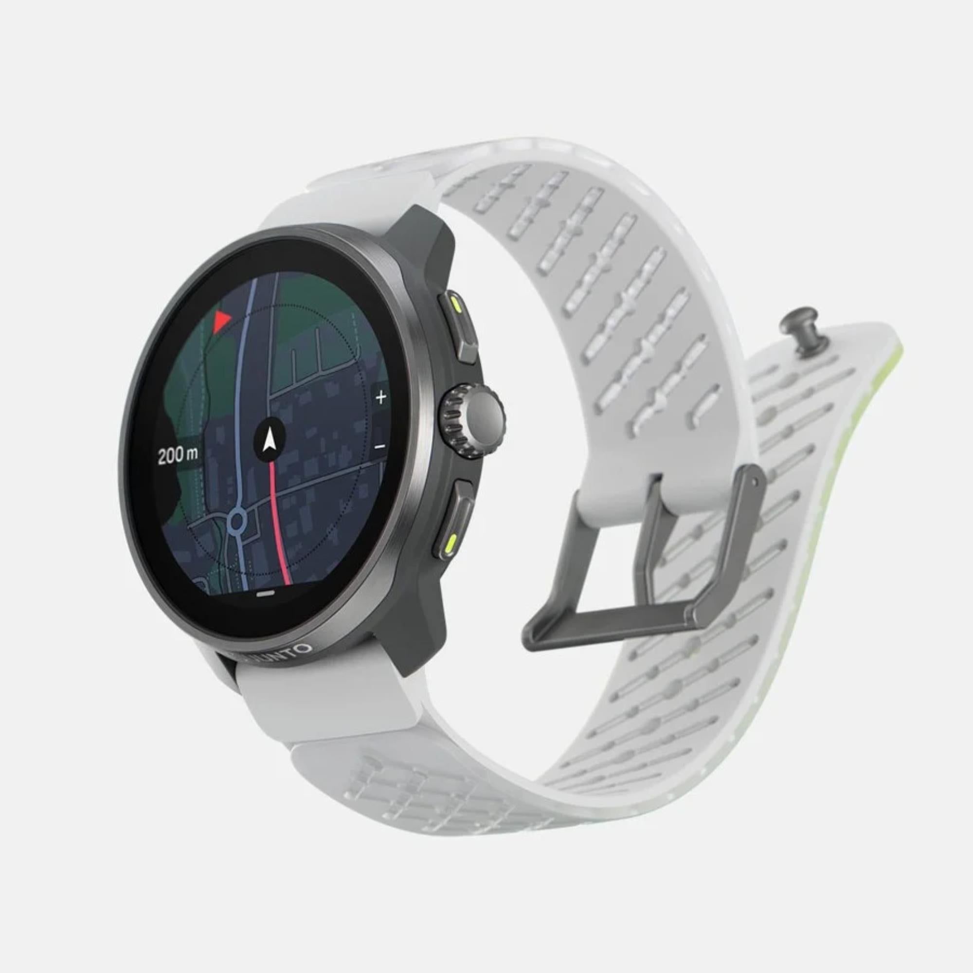 Suunto Race S Titanium Canary AMOLED Digital Silicone Strap Unisex Smart Fitness Watch SS051105000