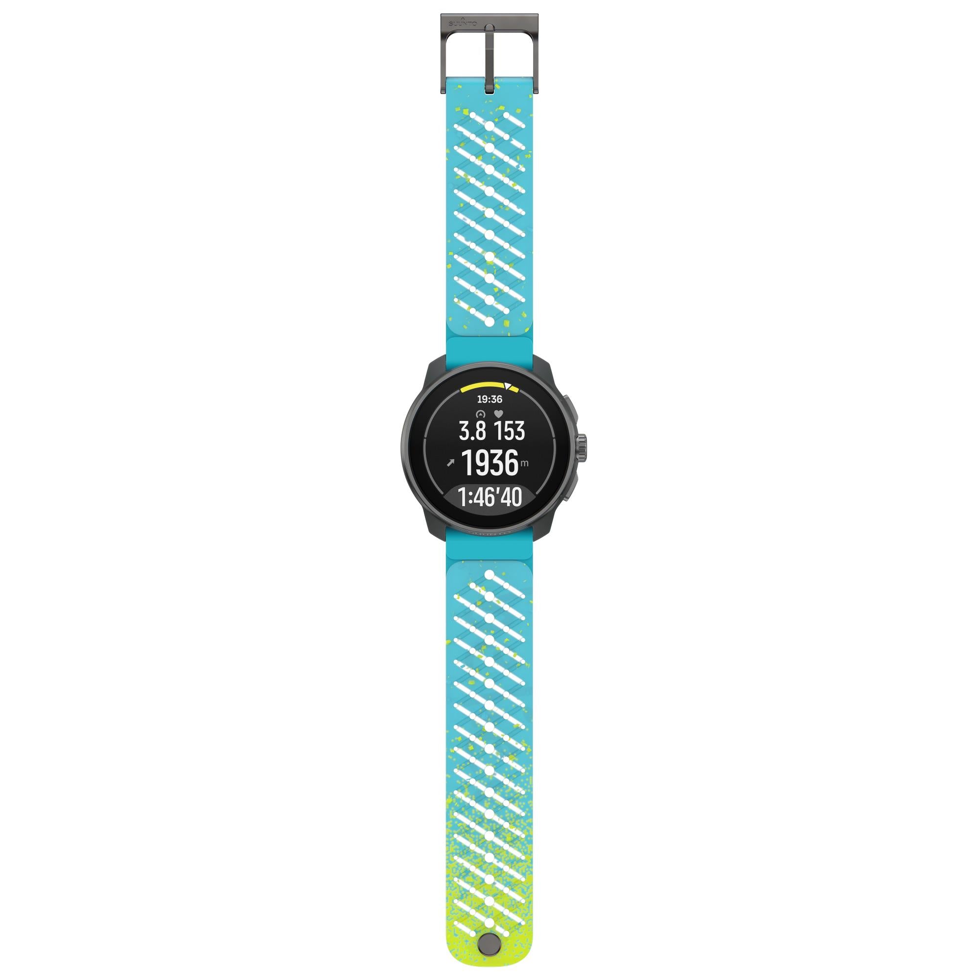 Suunto Race S Titanium Courtney AMOLED Digital Silicone Strap Unisex Smart Fitness Watch SS051153000