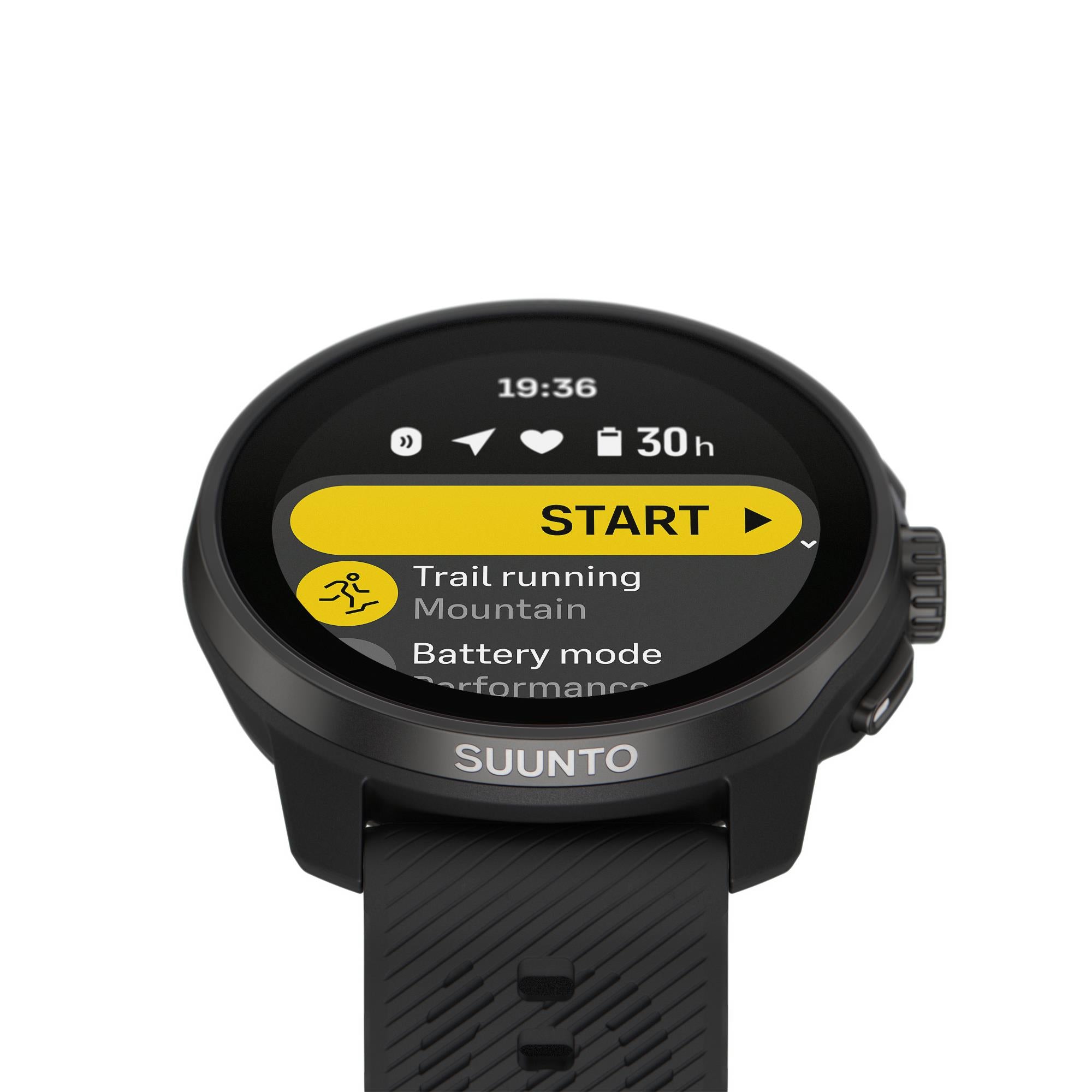 Suunto Race S All Black AMOLED Digital Silicone Strap Unisex Smart Fitness Watch SS051013000