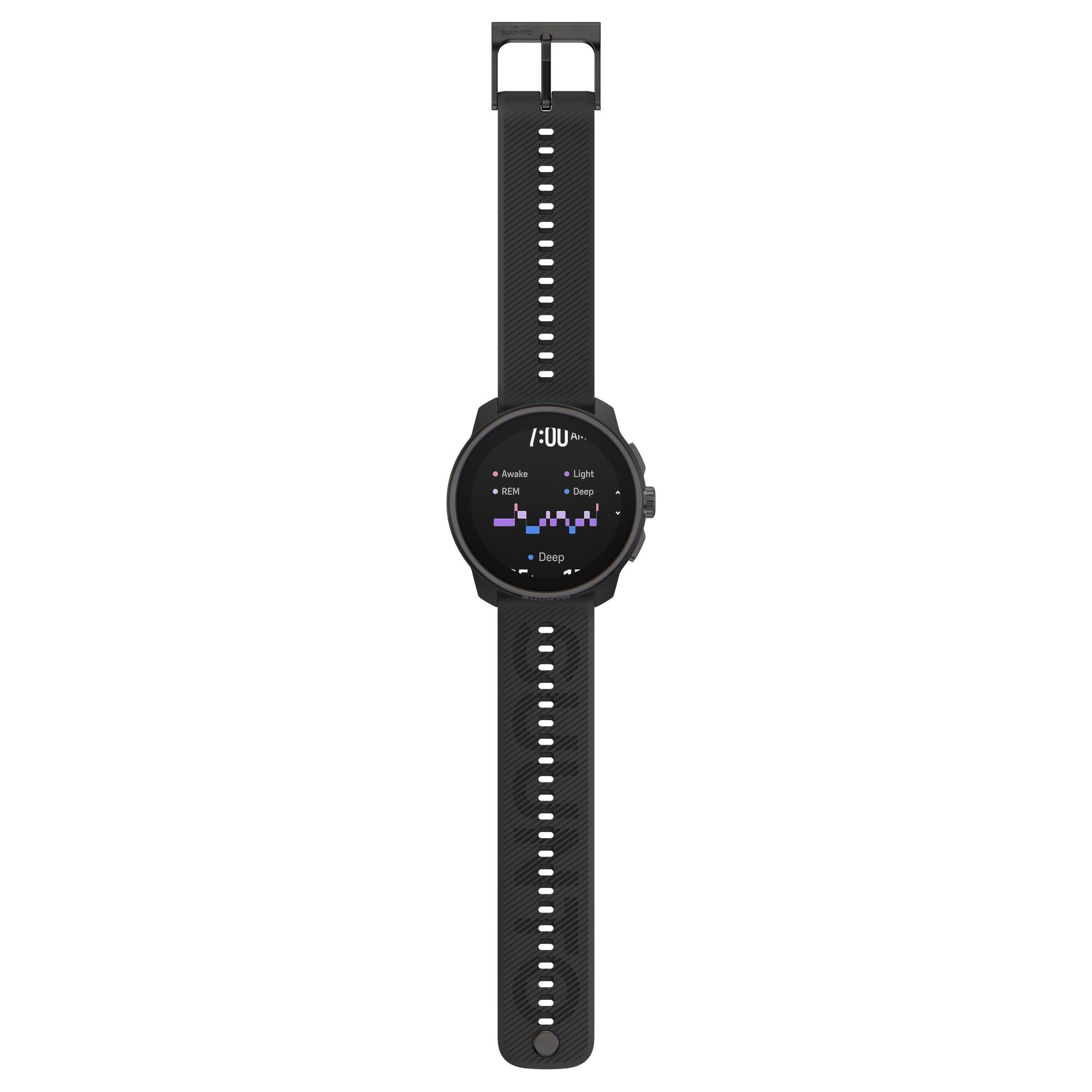 Suunto Race S All Black AMOLED Digital Silicone Strap Unisex Smart Fitness Watch SS051013000