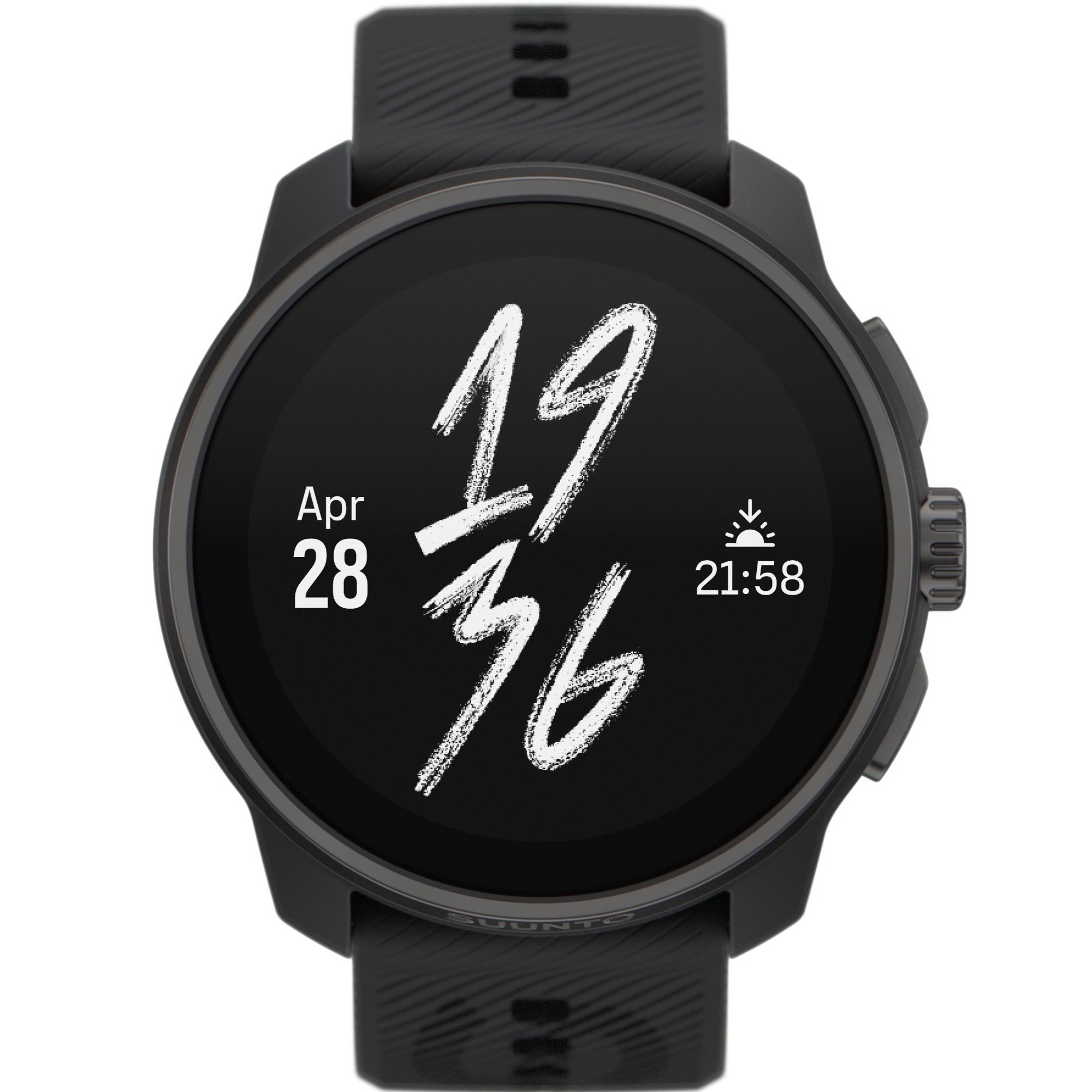 Suunto Race S All Black AMOLED Digital Silicone Strap Unisex Smart Fitness Watch SS051013000
