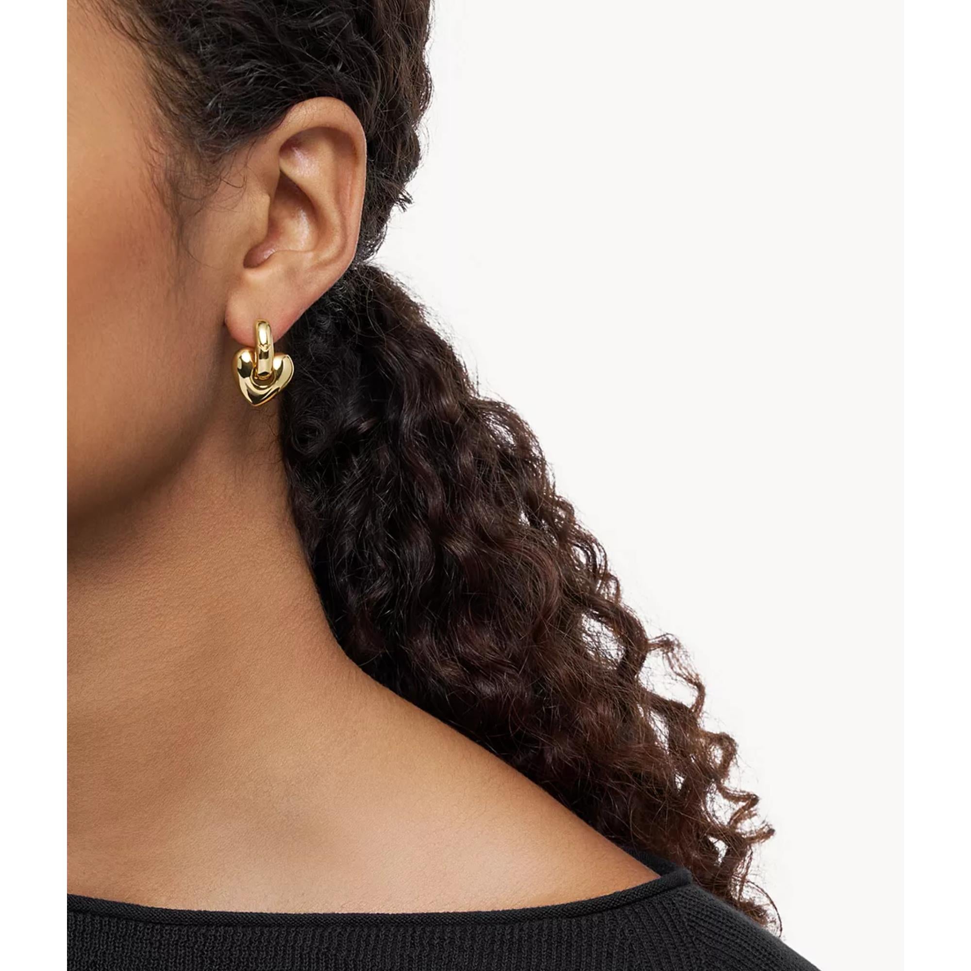 Emporio Armani Gold-Tone Brass Hoop Women's Earrings EGS3266710