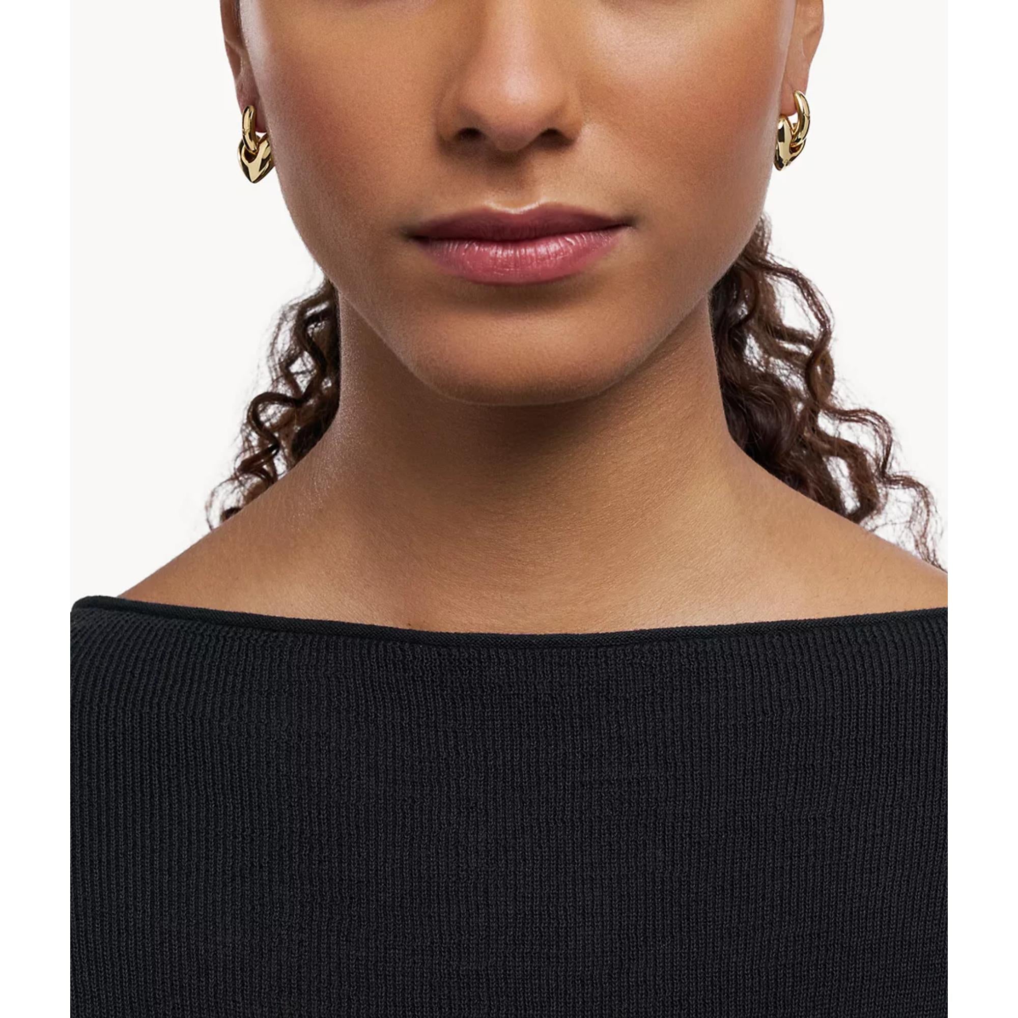 Emporio Armani Gold-Tone Brass Hoop Women's Earrings EGS3266710