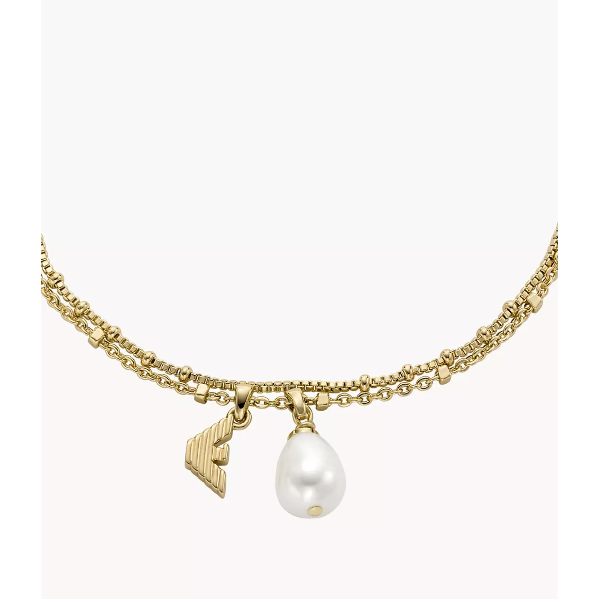 Emporio Armani Gold-Tone Brass Pendant Women's Bracelet EGS3274710