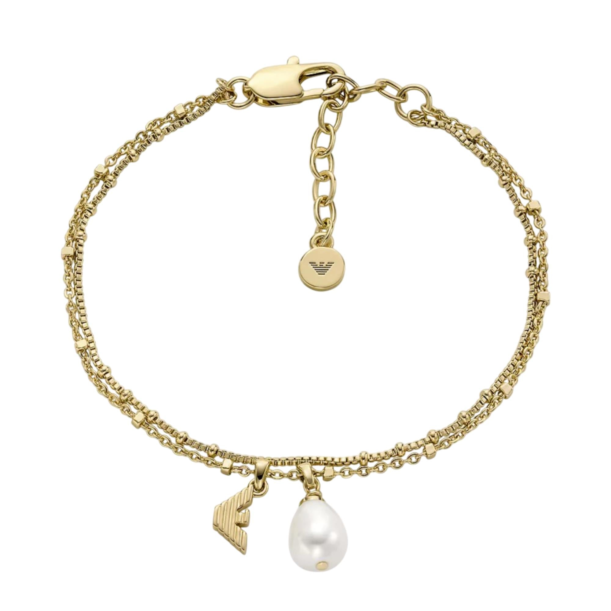 Emporio Armani Gold-Tone Brass Pendant Women's Bracelet EGS3274710