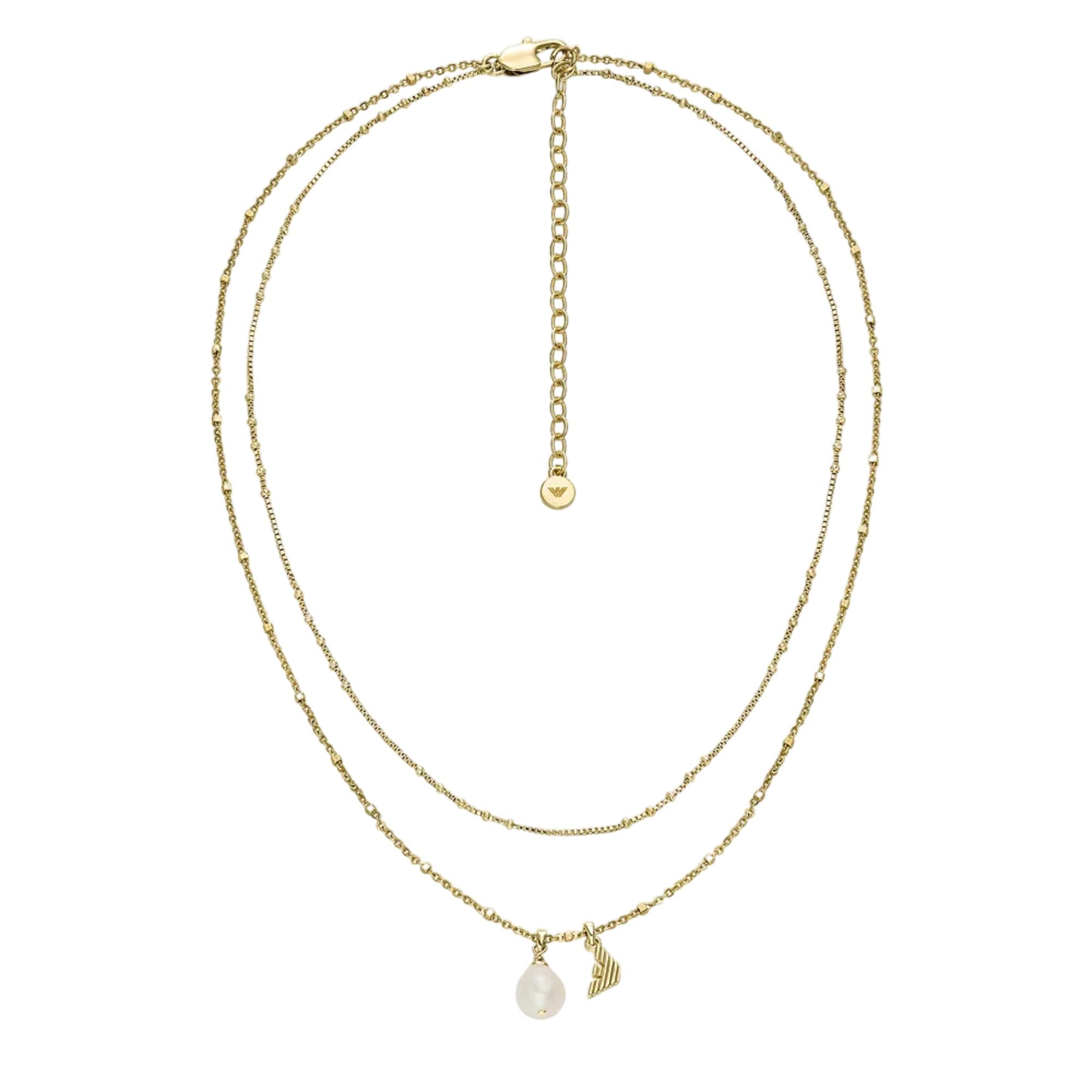 Emporio Armani Gold-Tone Brass Pendant Women's Necklace EGS3273710