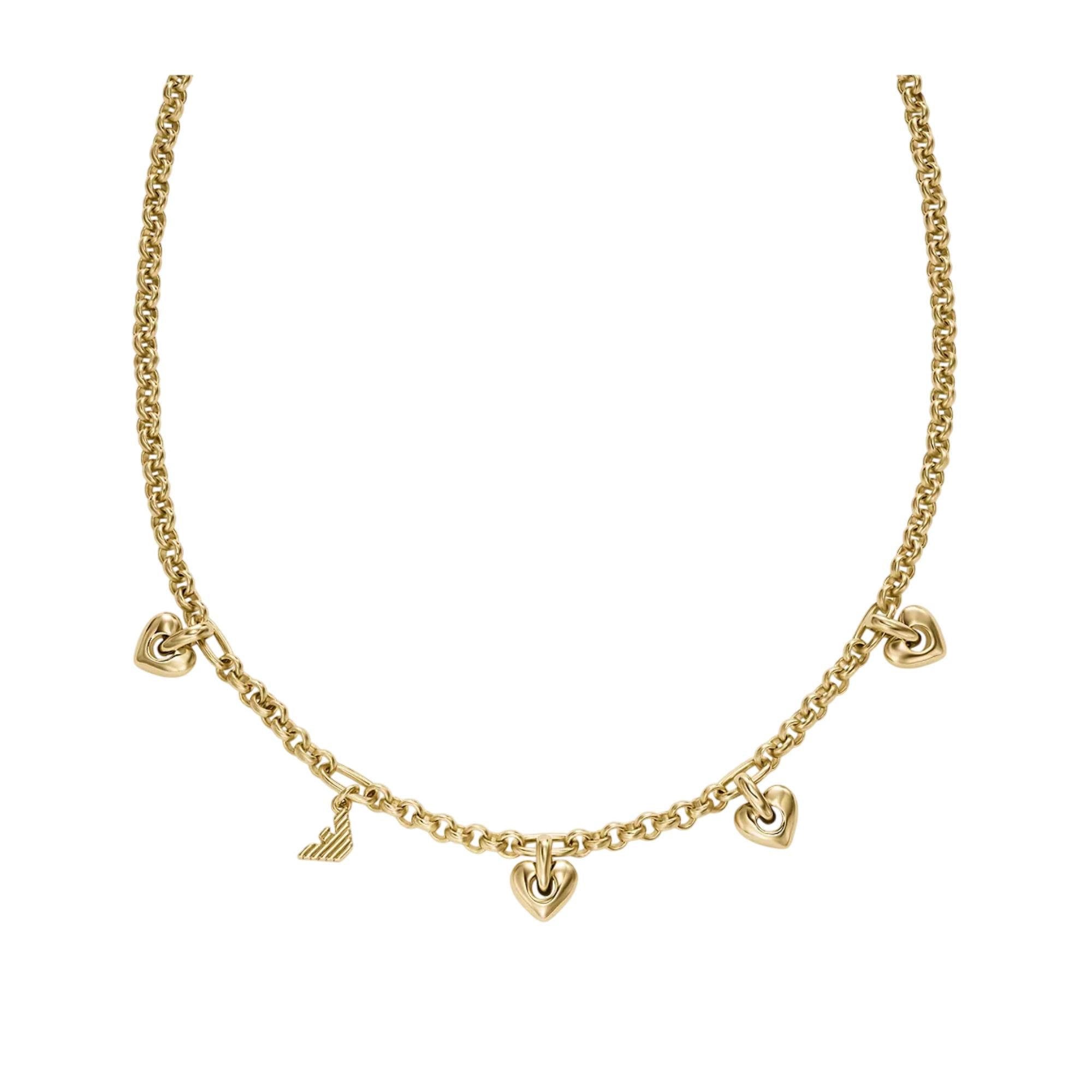 Emporio Armani Gold-Tone Brass Pendant Women's Necklace EGS3267710