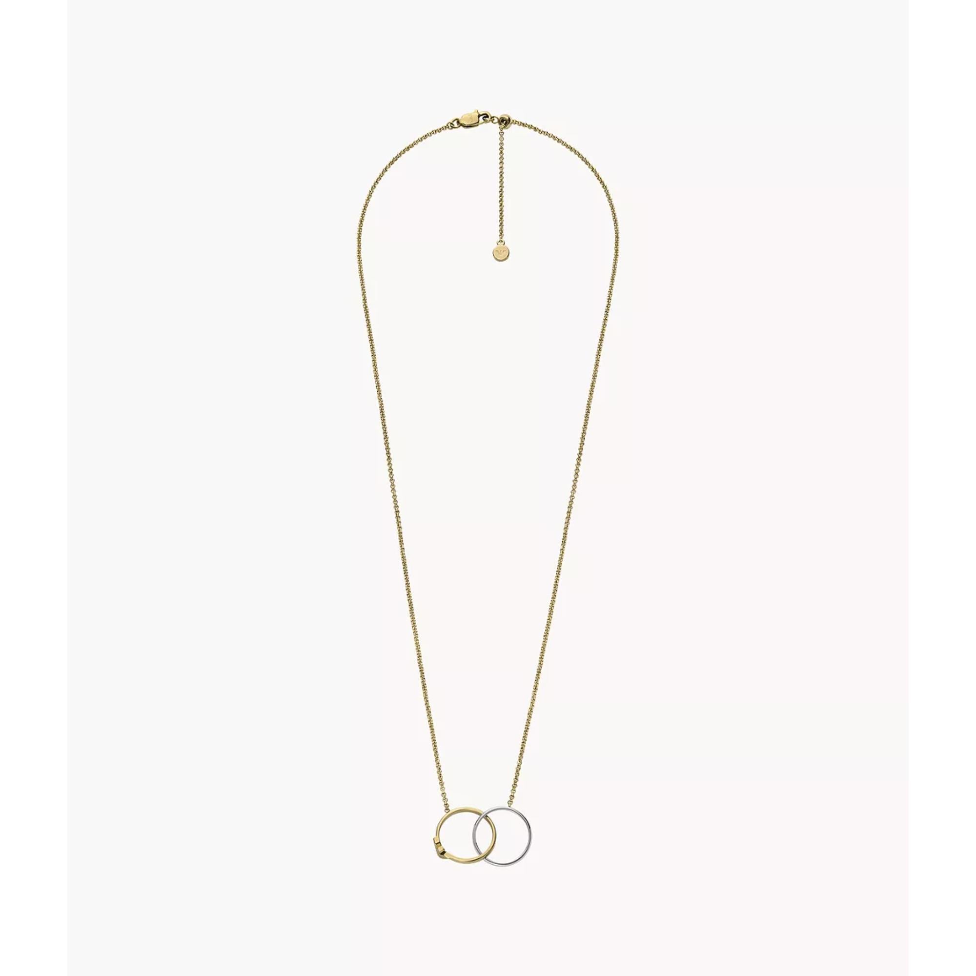 Emporio Armani Two-Tone Stainless Steel Pendant Men's Necklace EGS3231710