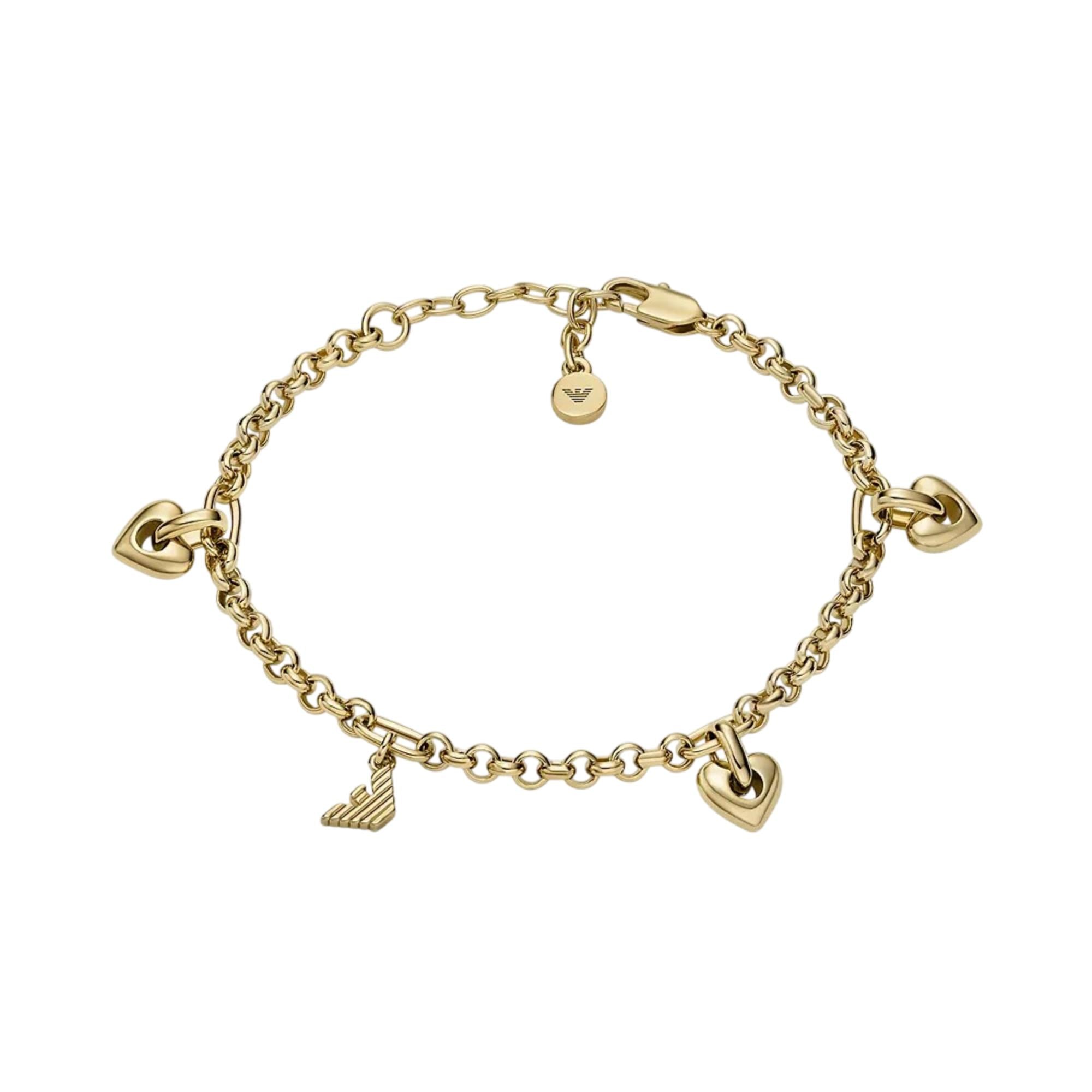Emporio Armani Gold-Tone Brass Station Women's Bracelet EGS3268710