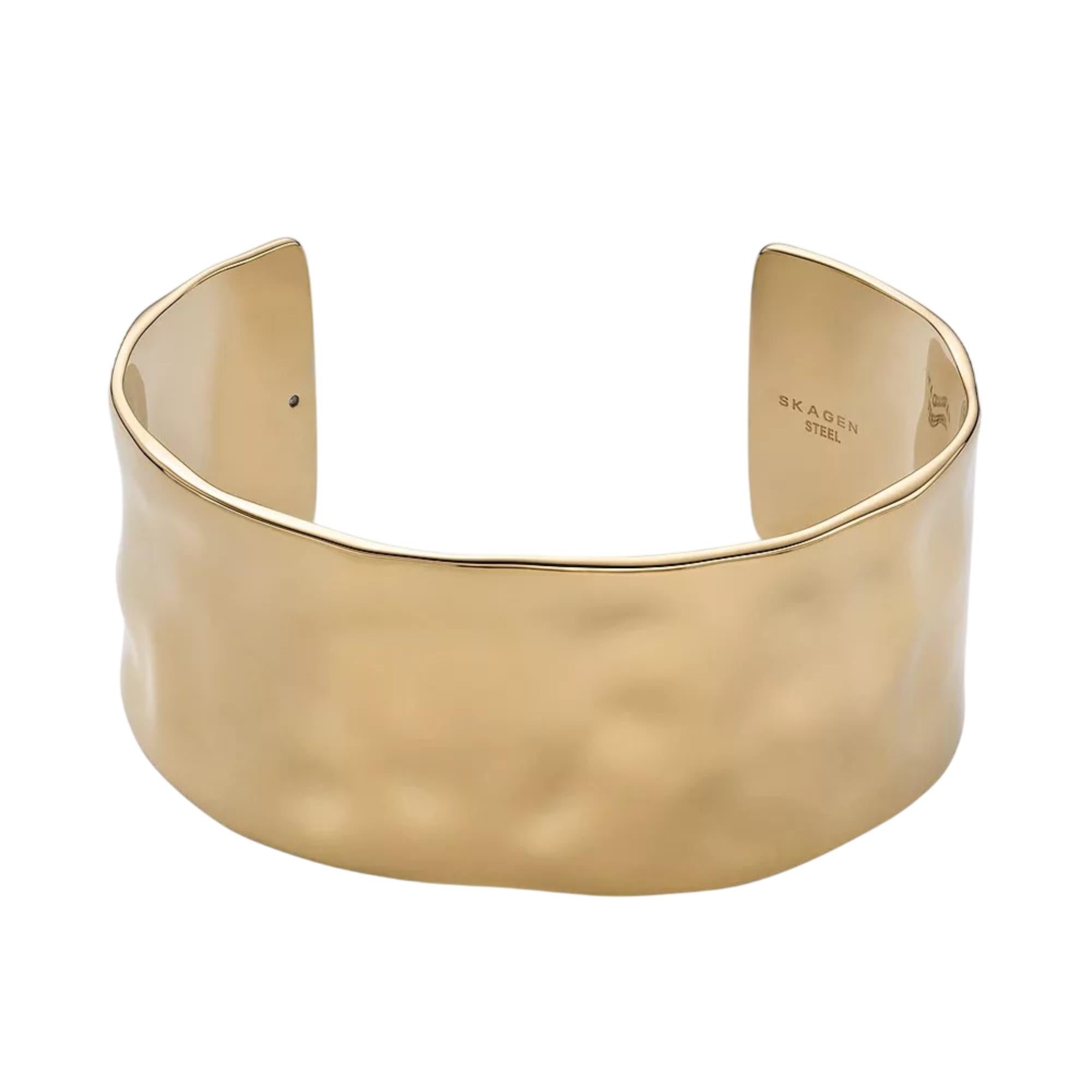 Skagen Moderne Stak Gold-Tone Stainless Steel Cuff Women's Bracelet SKJ1877710