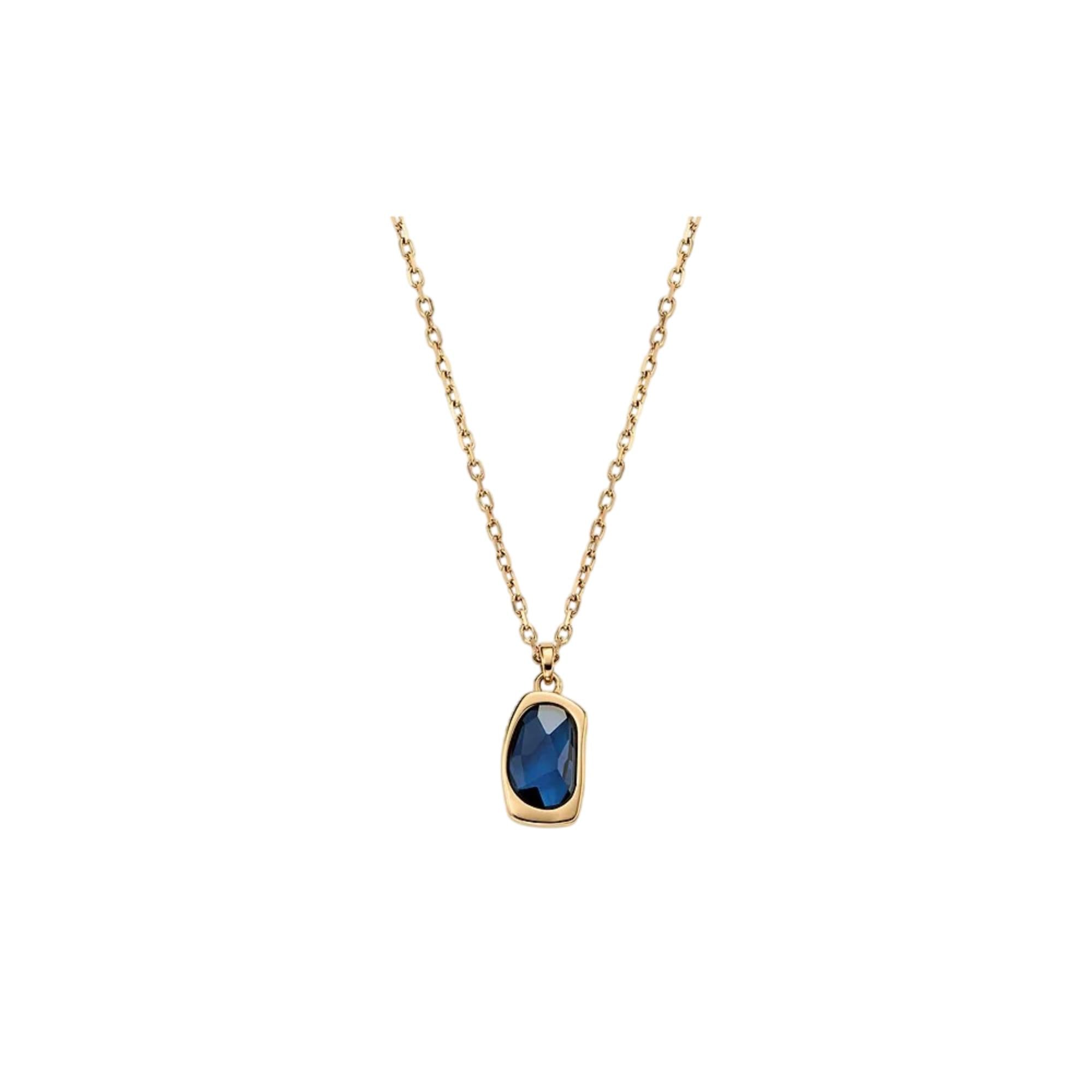 Skagen Sofie Sea Glass Gold-Tone Stainless Steel Pendant Women's Necklace SKJ1884710