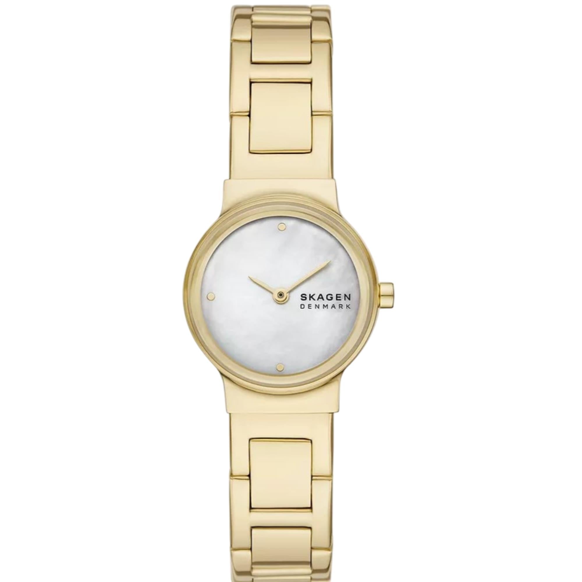 Skagen Freja Lille Quartz White Mother of Pearl Dial Steel Strap Women's Watch SKW3167