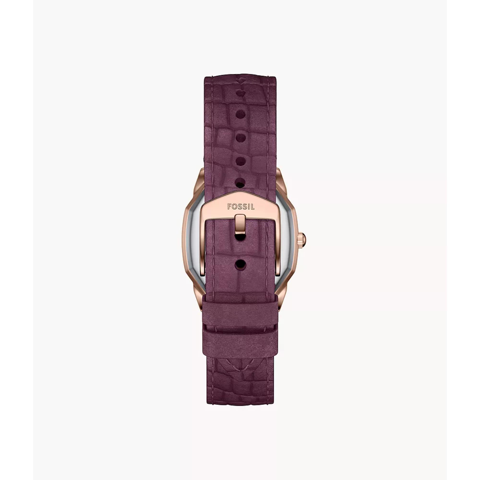 Fossil Harlow Quartz Cream Dial Leather Strap Women's Watch ES5428