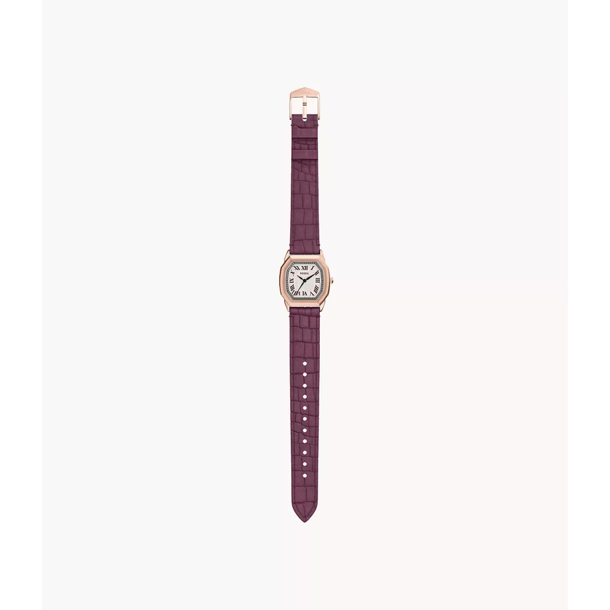 Fossil Harlow Quartz Cream Dial Leather Strap Women's Watch ES5428