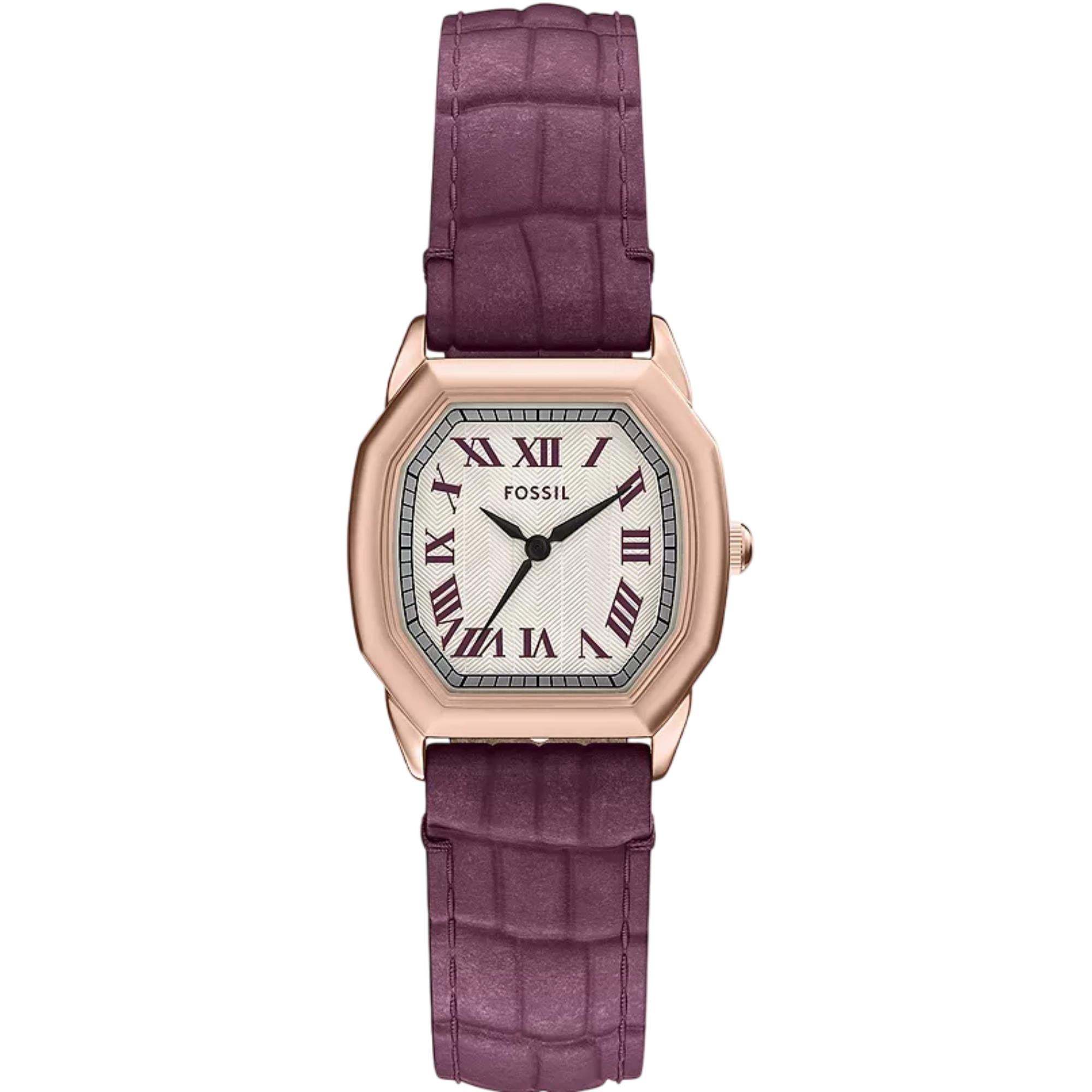 Fossil Harlow Quartz Cream Dial Leather Strap Women's Watch ES5428