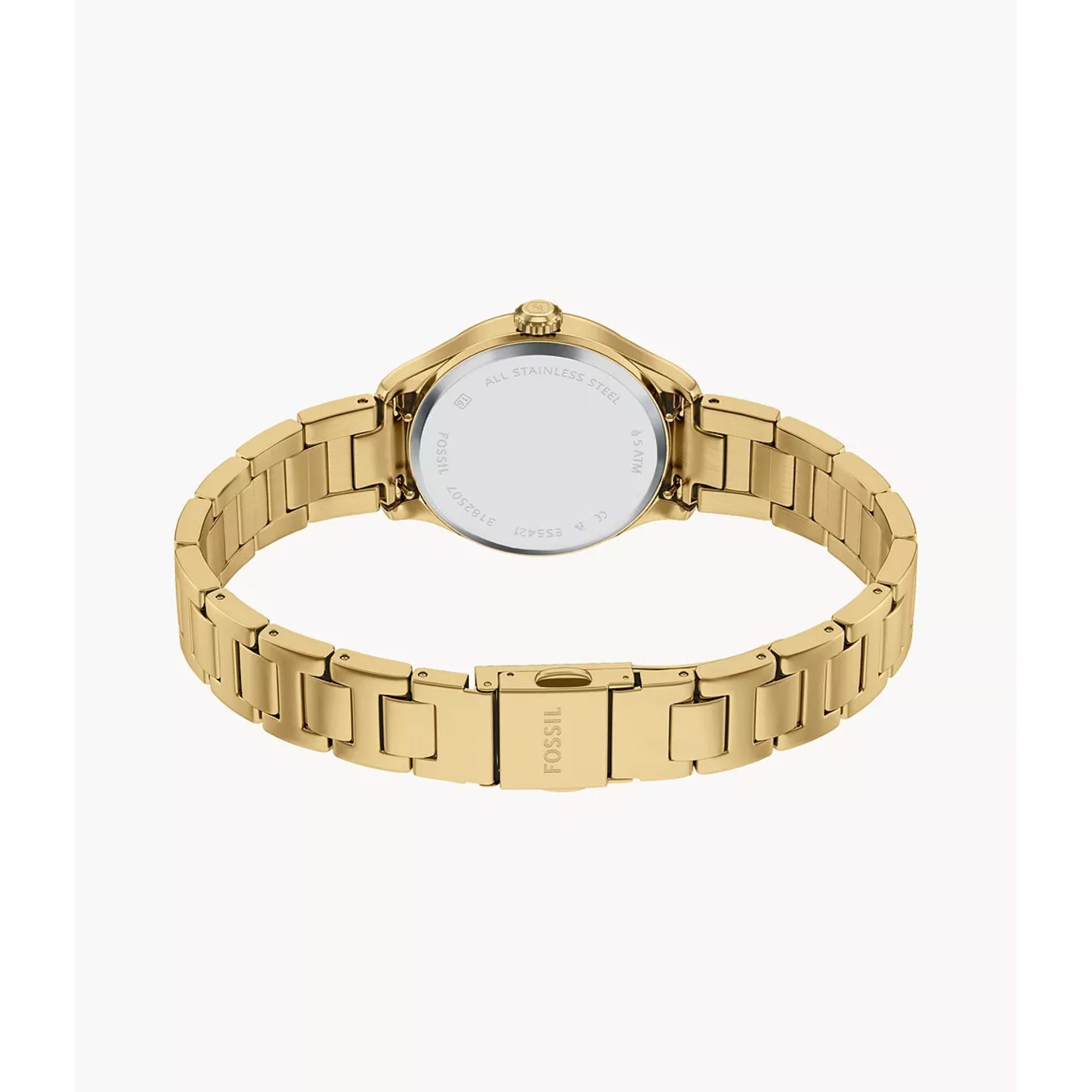 Fossil Gilmore Quartz Silver Dial Steel Strap Women's Watch ES5421