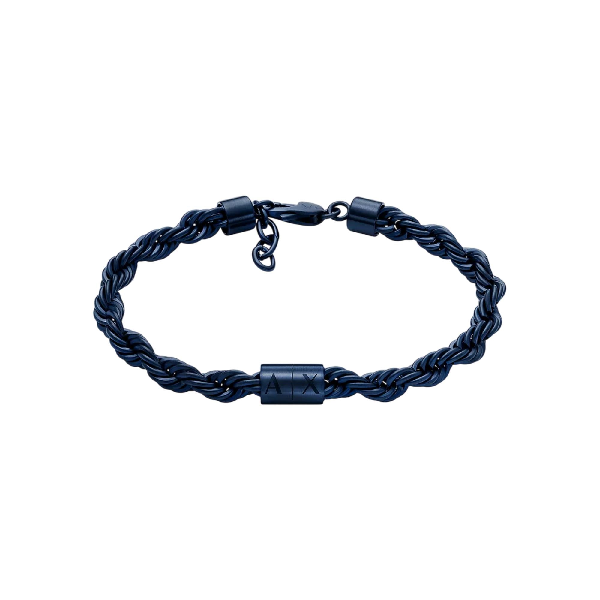 Armani Exchange Blue Stainless Steel Chain Men's Bracelet AXG0165470