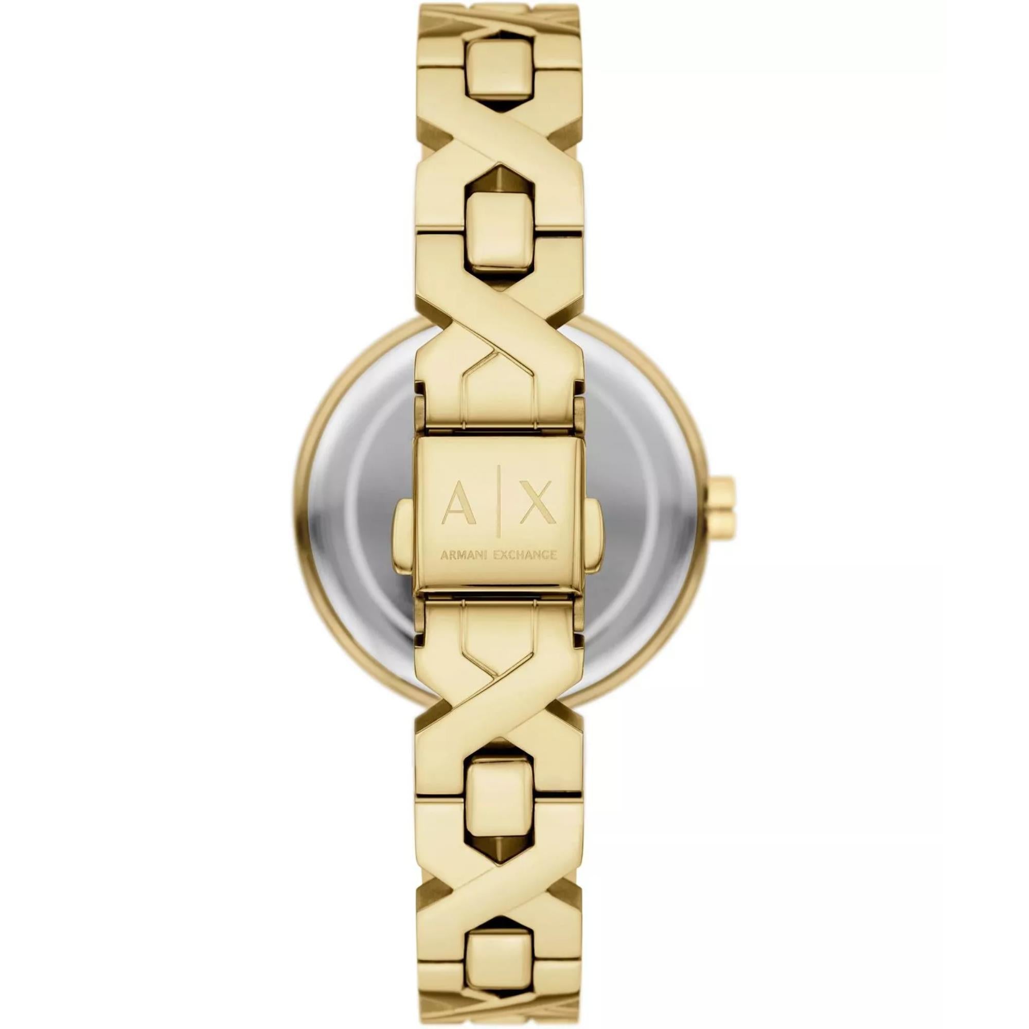 Armani Exchange Ava Quartz Gold Dial Steel Strap Women's Watch AX5831