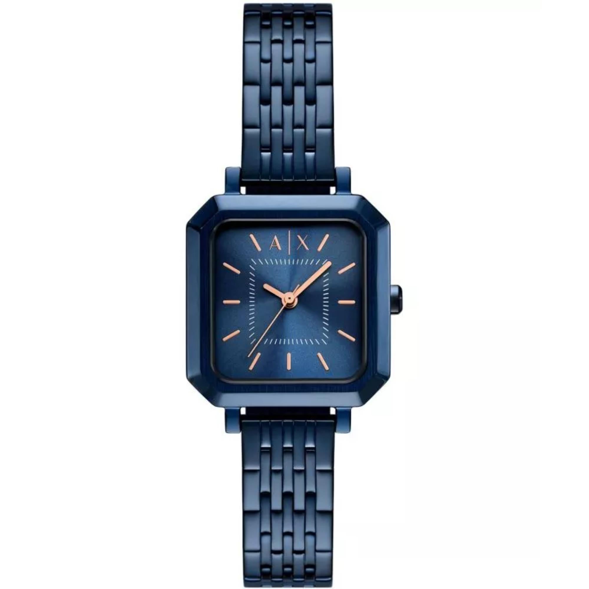 Armani Exchange Leila Quartz Blue Dial Steel Strap Women's Watch AX5730