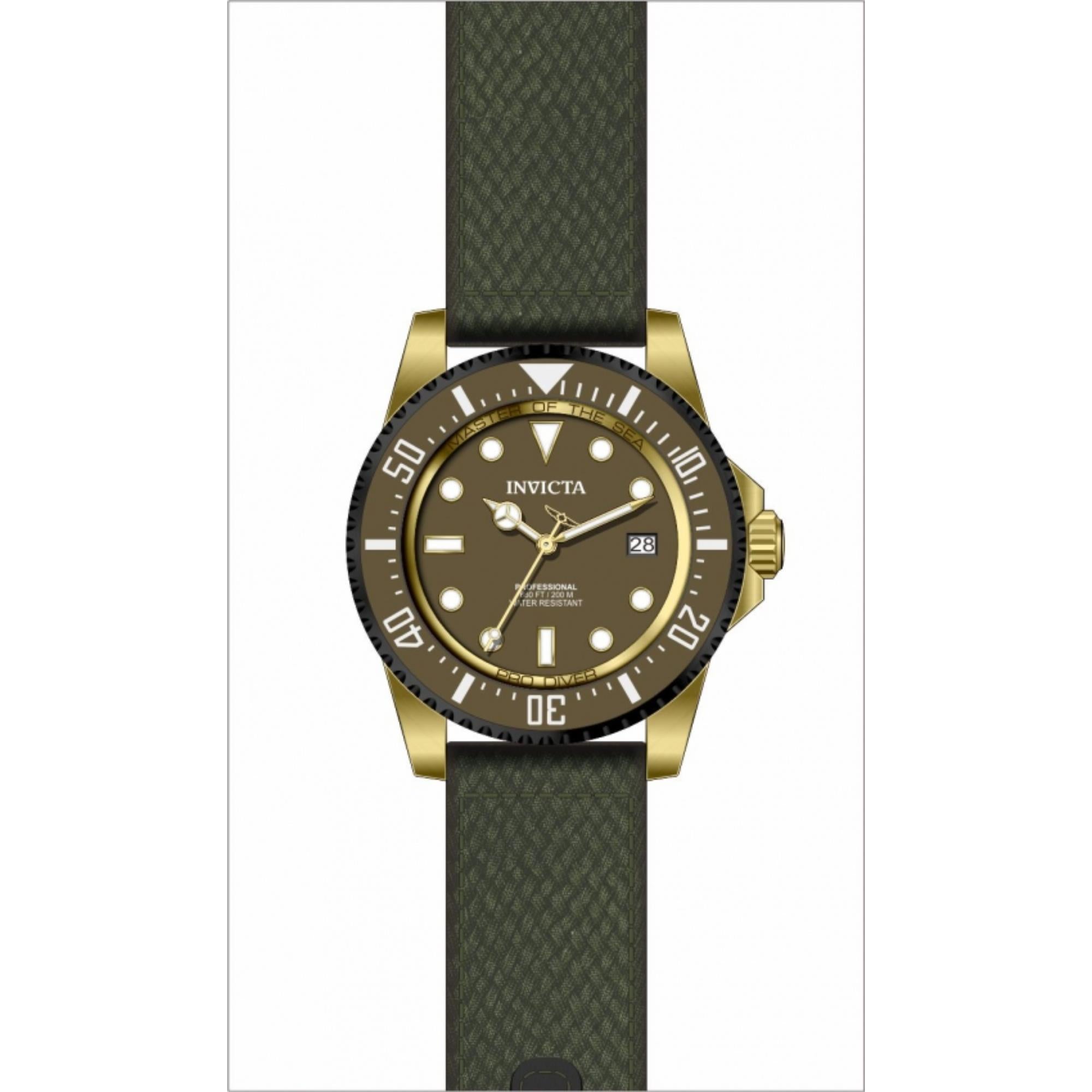 Invicta Pro Diver Automatic Green Dial Polyester Strap Men's Watch 38240