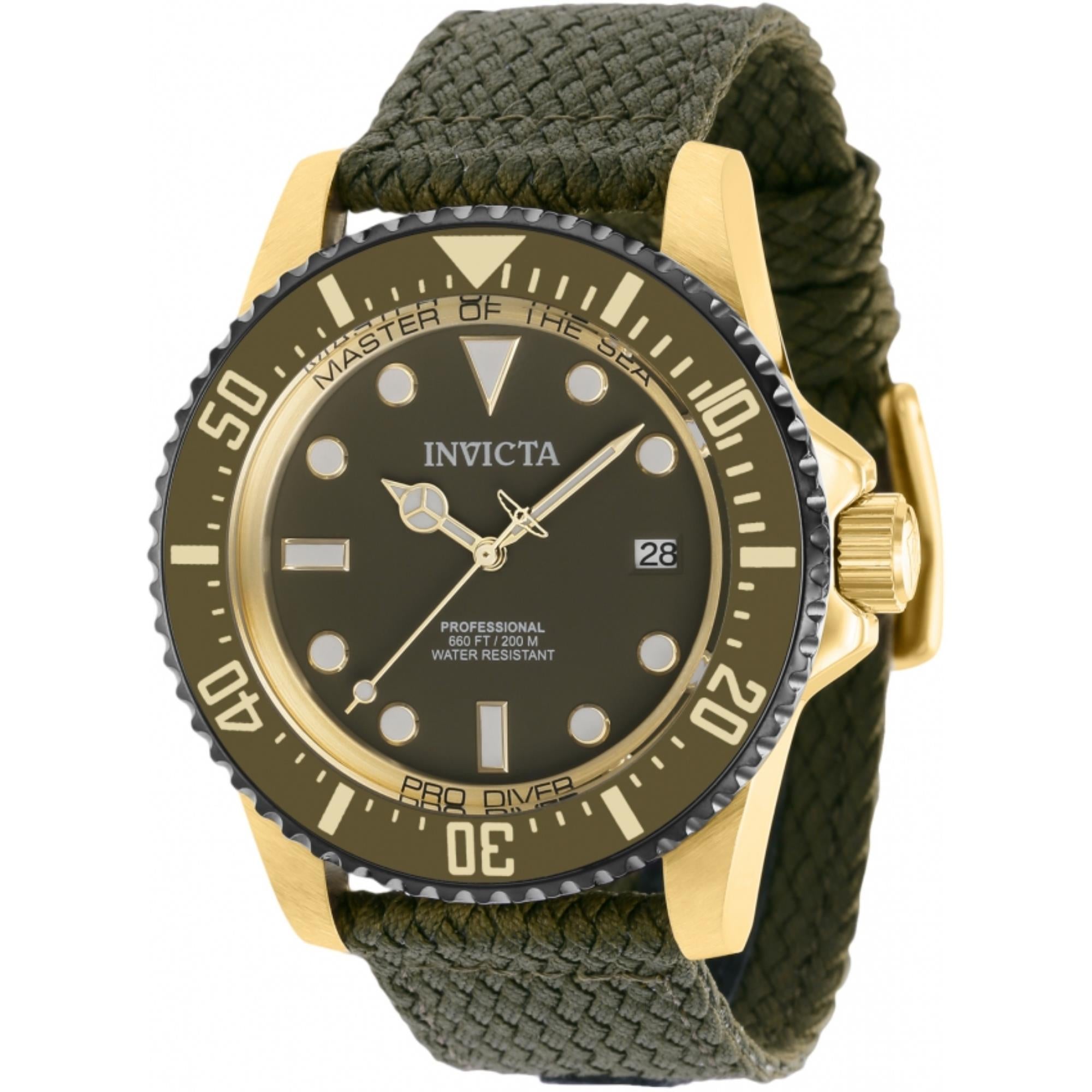 Invicta Pro Diver Automatic Green Dial Polyester Strap Men's Watch 38240