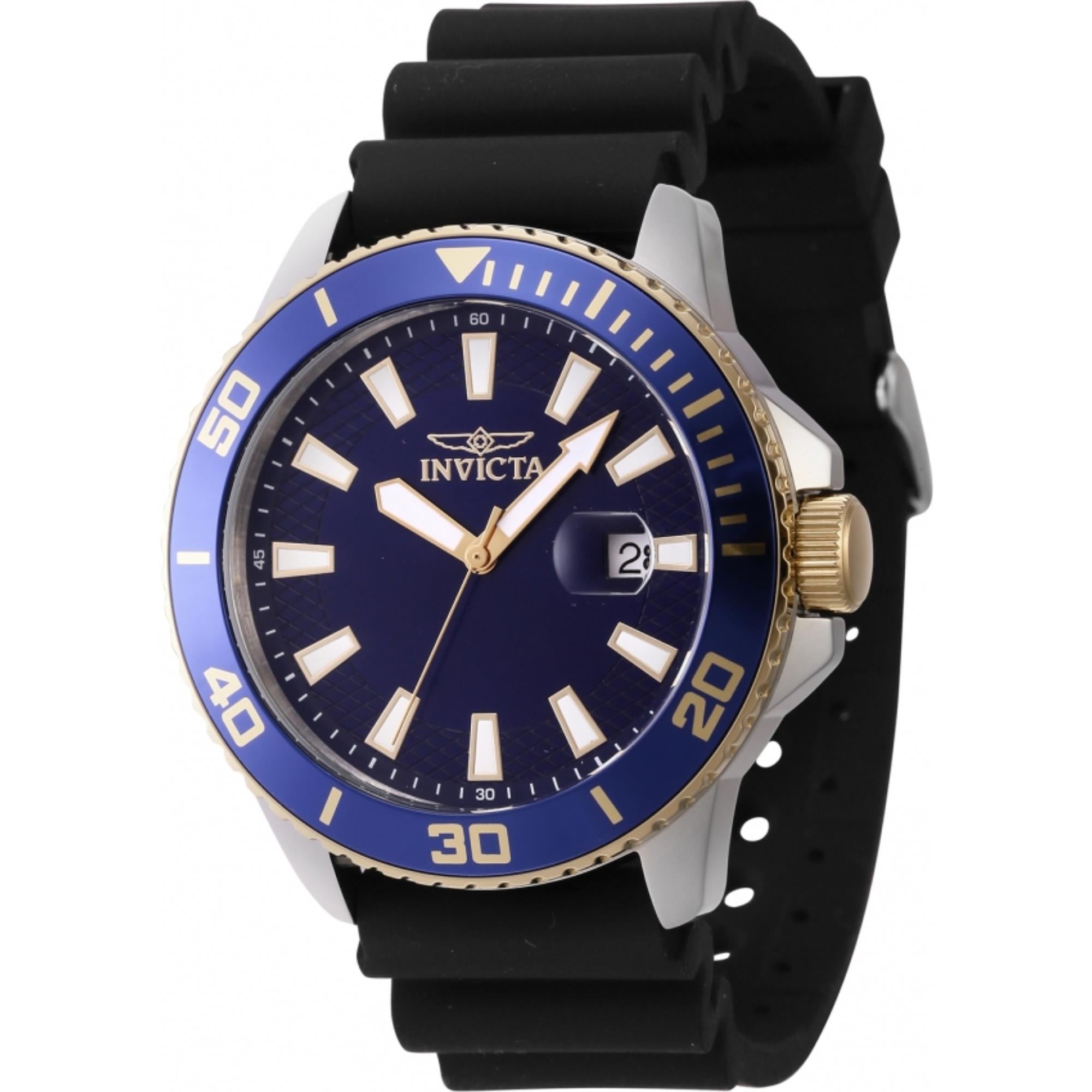 Invicta Pro Diver Quartz Blue Dial Silicone Strap Men's Watch 46092