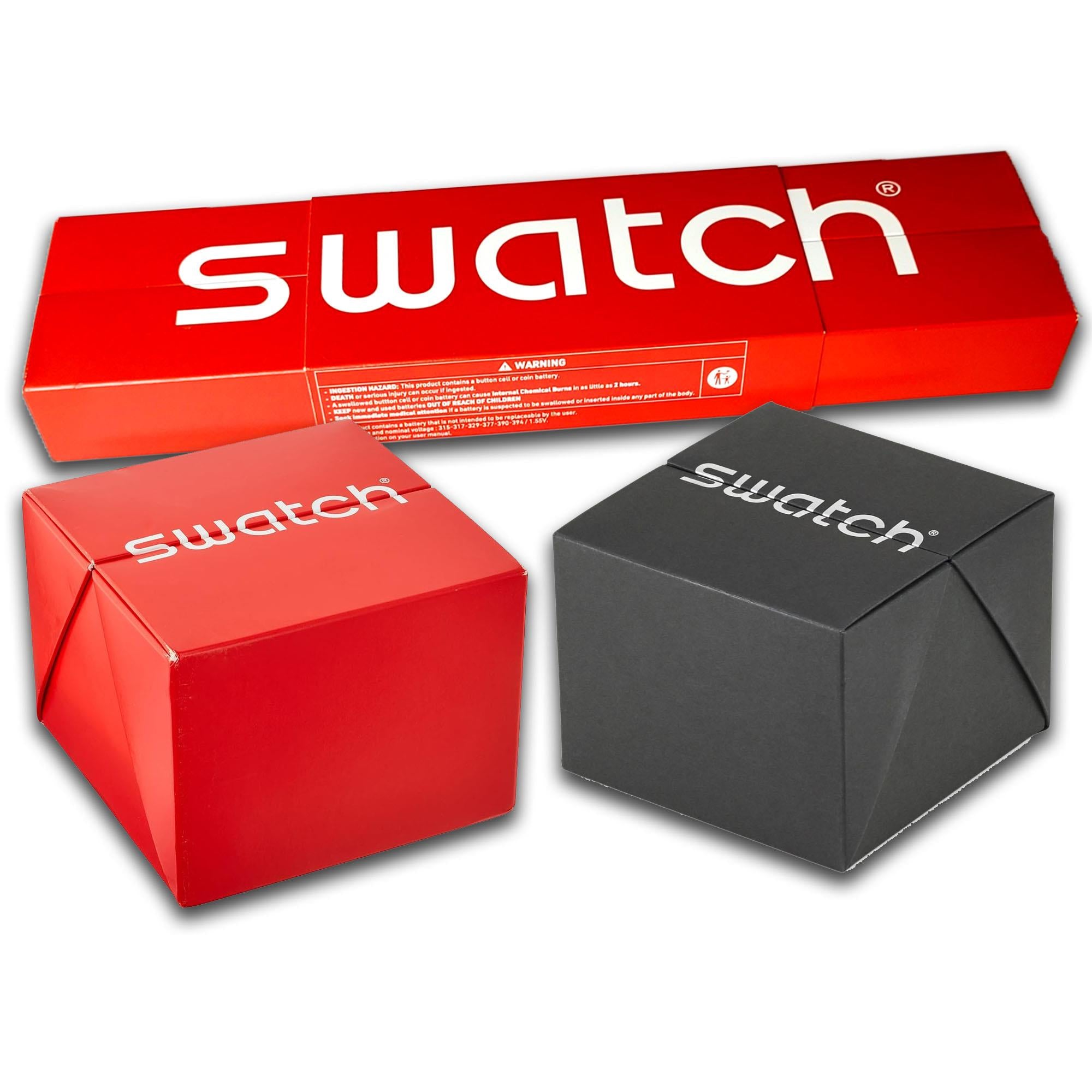 Swatch Originals Tile Dial Quartz Blue Dial Silicone Strap Unisex Watch SO28M701