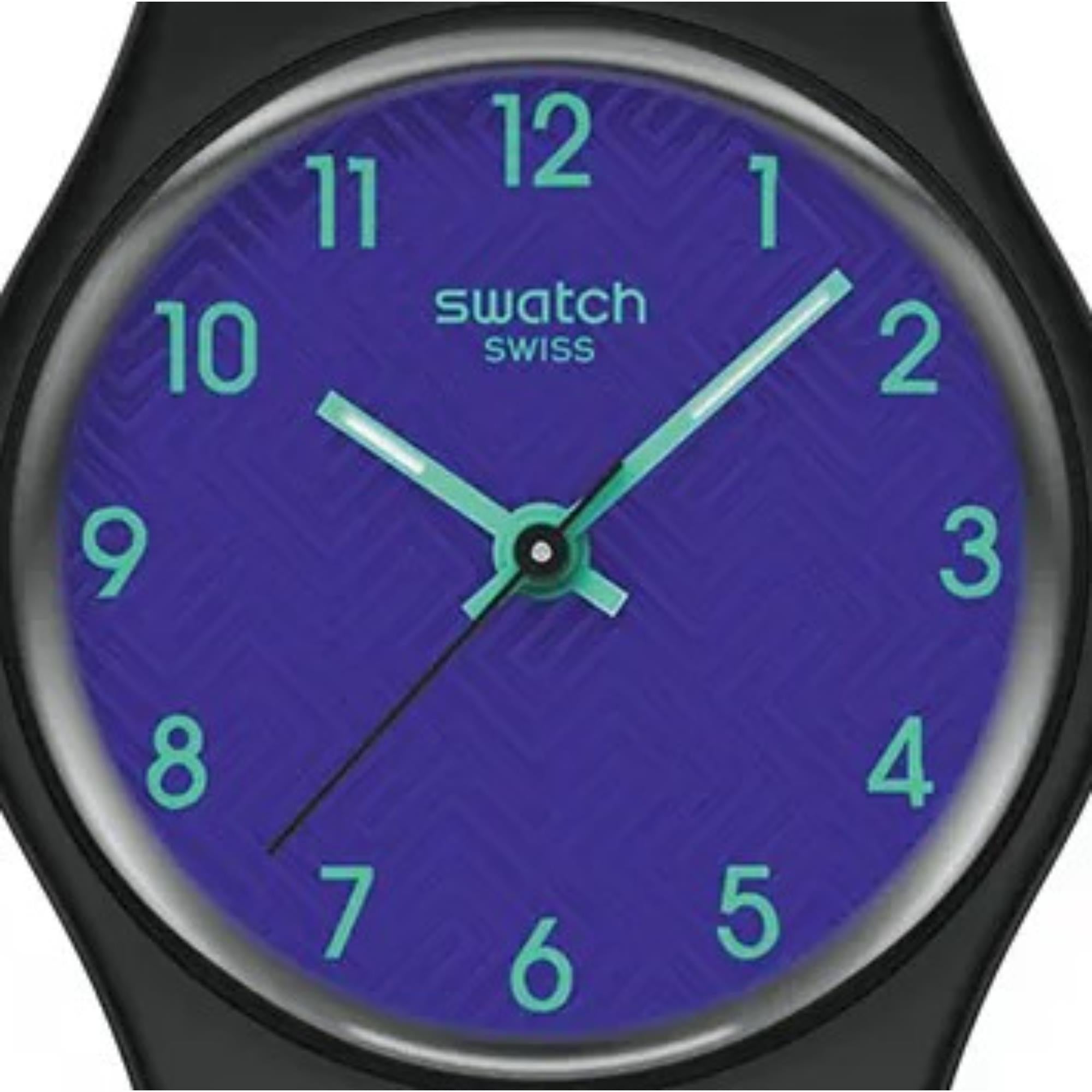 Swatch Originals Grace in Time Quartz Blue Dial Silicone Strap Unisex Watch LB188