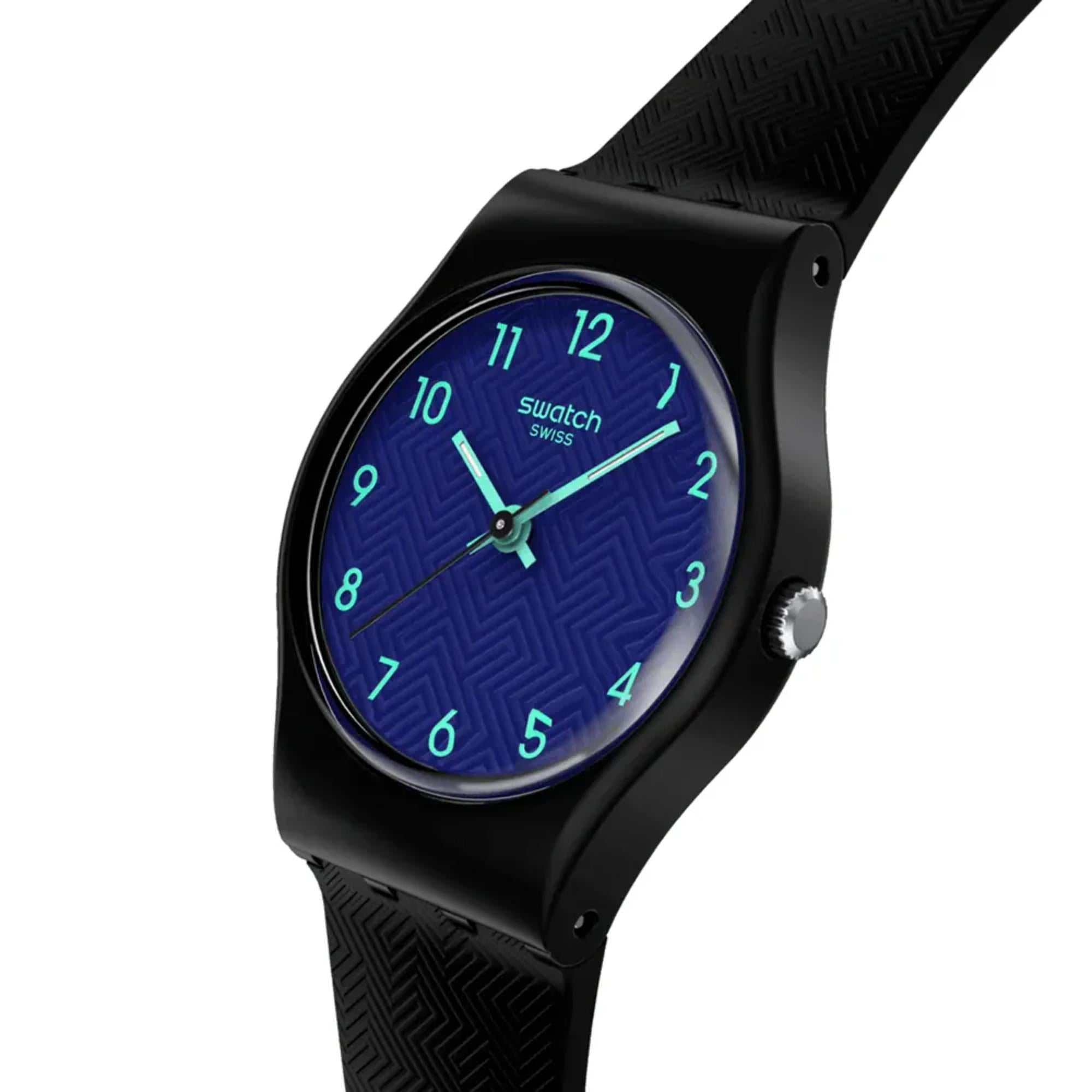 Swatch Originals Grace in Time Quartz Blue Dial Silicone Strap Unisex Watch LB188